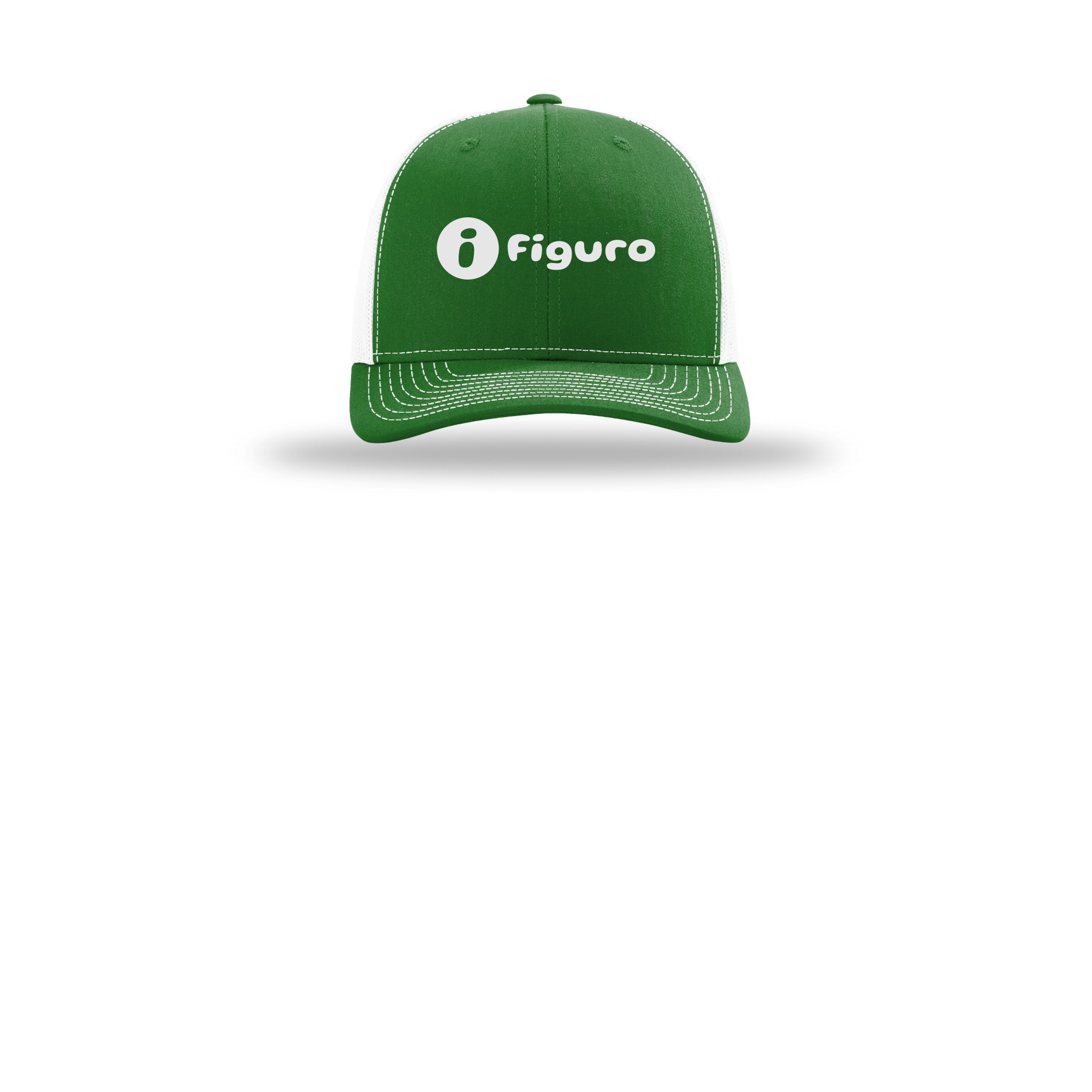 getfiguro-richardson-trucker-cap-embroidery-capfront-R112-kellywhite-flat-front