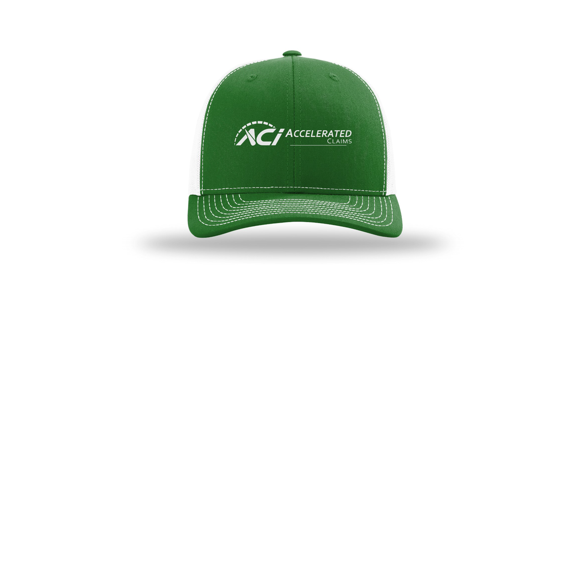 accelclaims-richardson-trucker-cap-embroidery-capfront-R112-kellywhite-flat-front