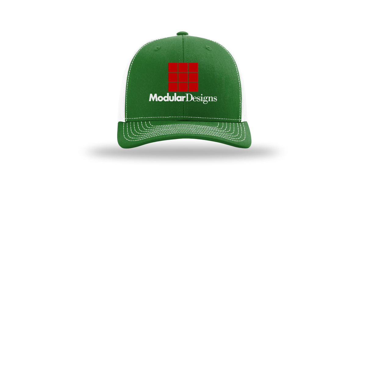 modulardesignsflooring-richardson-trucker-cap-embroidery-capfront-R112-kellywhite-flat-front