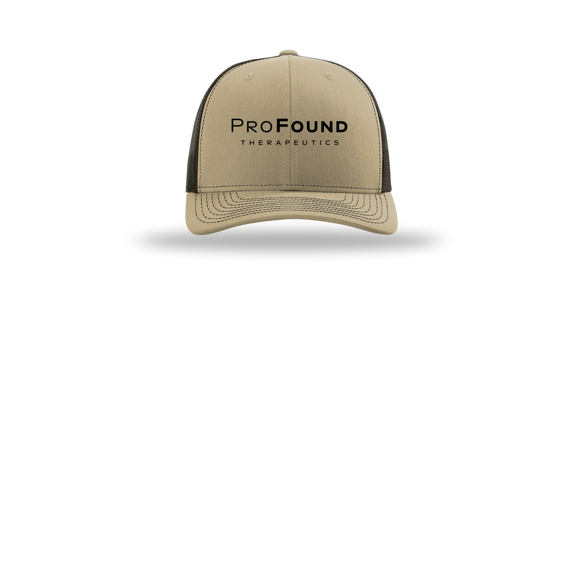 profoundtx-richardson-trucker-cap-embroidery-capfront-R112-khakicoffee-flat-front