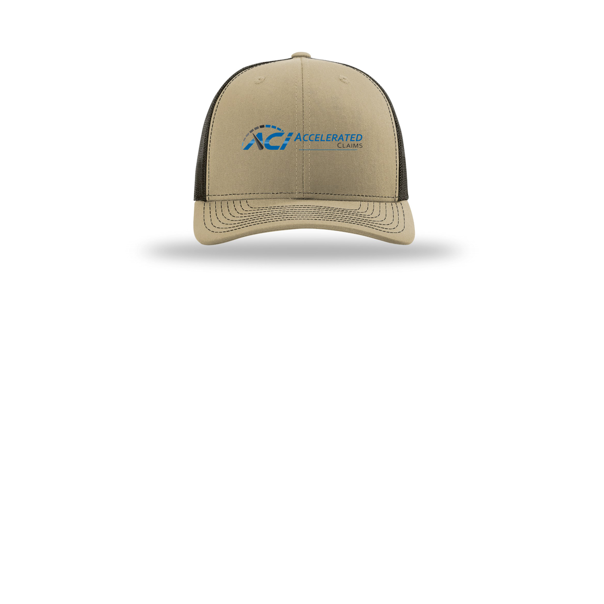 accelclaims-richardson-trucker-cap-embroidery-capfront-R112-khakicoffee-flat-front