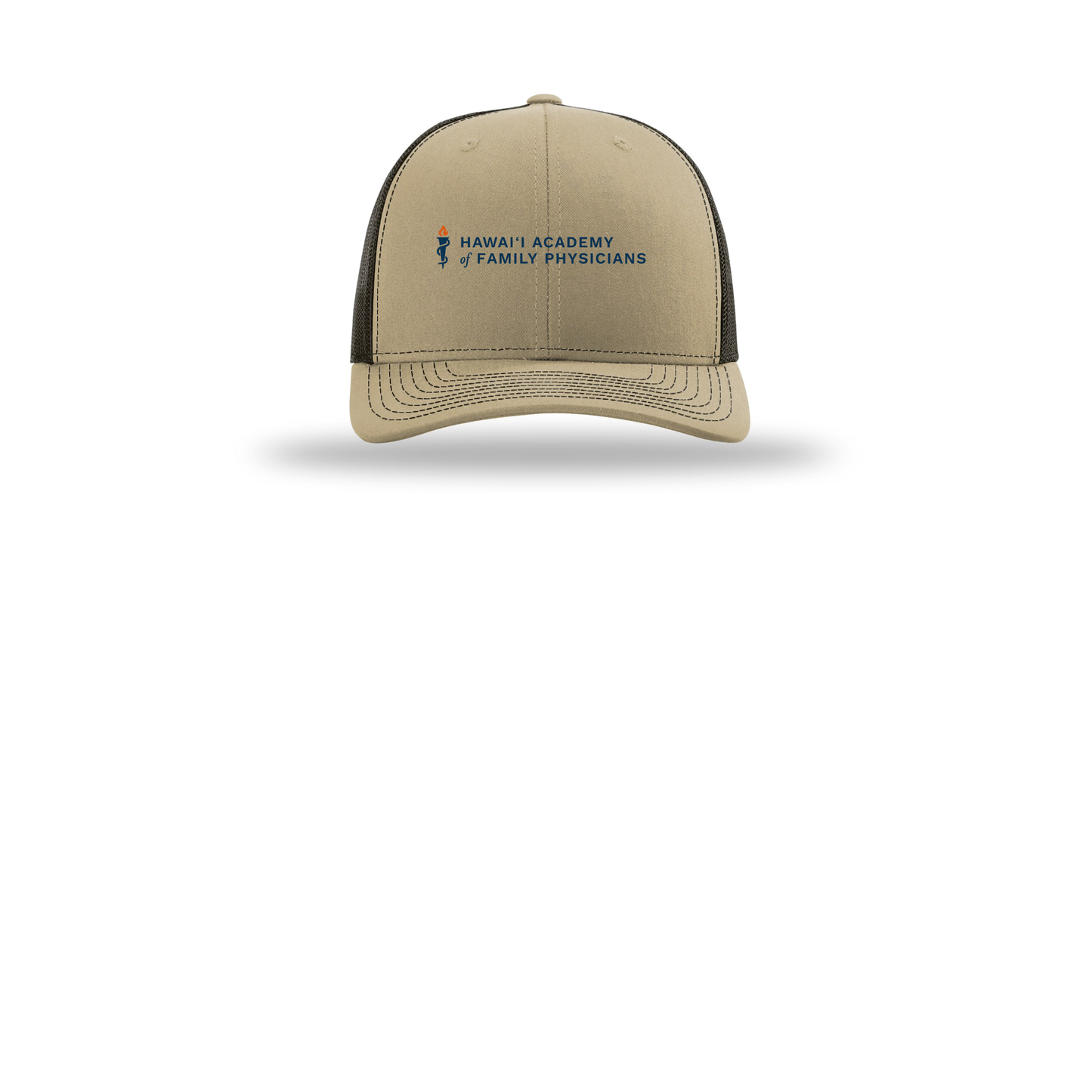 hafp-richardson-trucker-cap-embroidery-capfront-R112-khakicoffee-flat-front