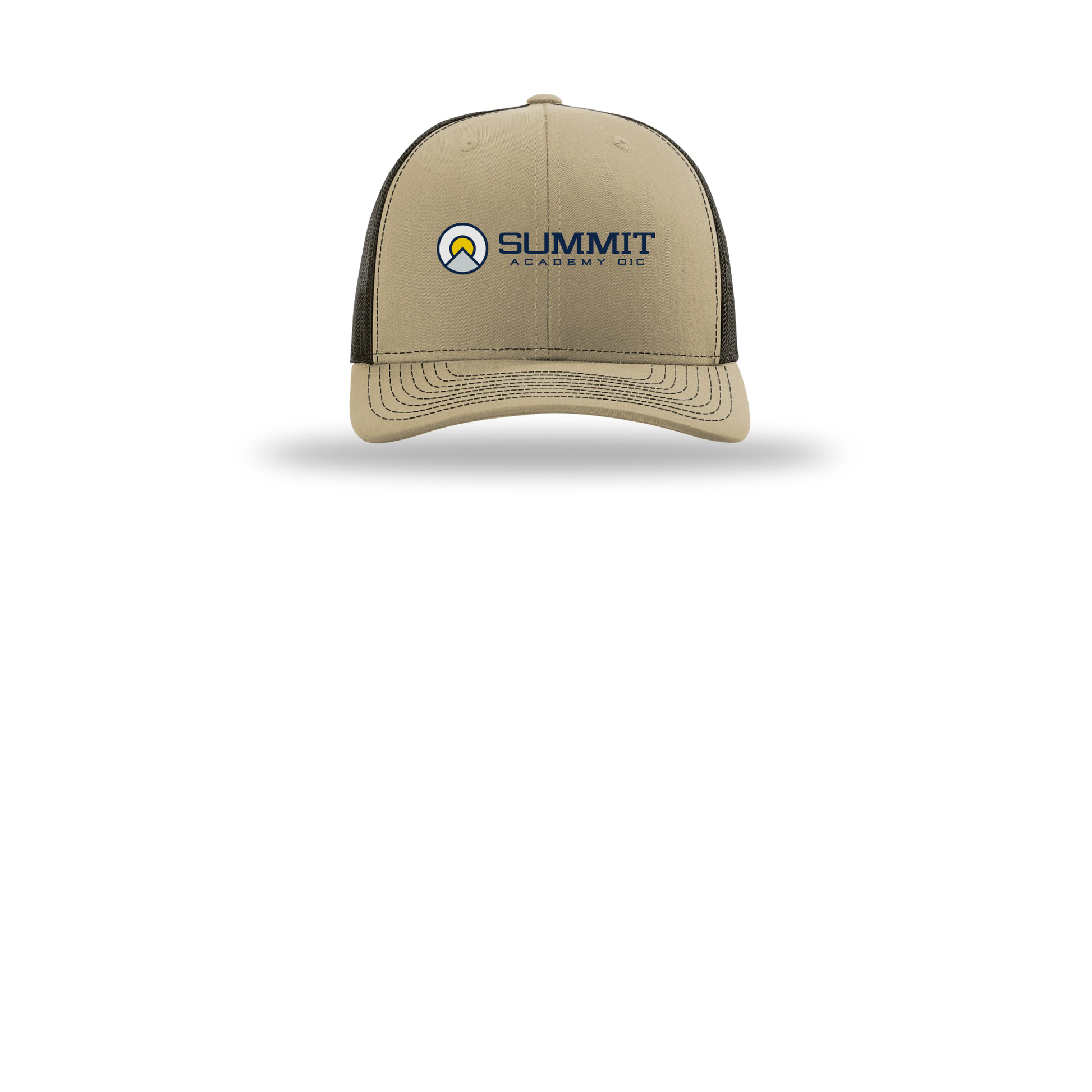 saoic-richardson-trucker-cap-embroidery-capfront-R112-khakicoffee-flat-front