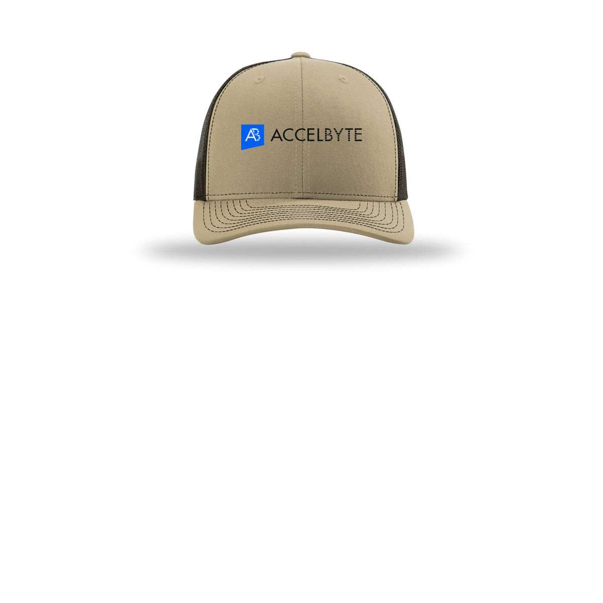 accelbyte-richardson-trucker-cap-embroidery-capfront-R112-khakicoffee-flat-front
