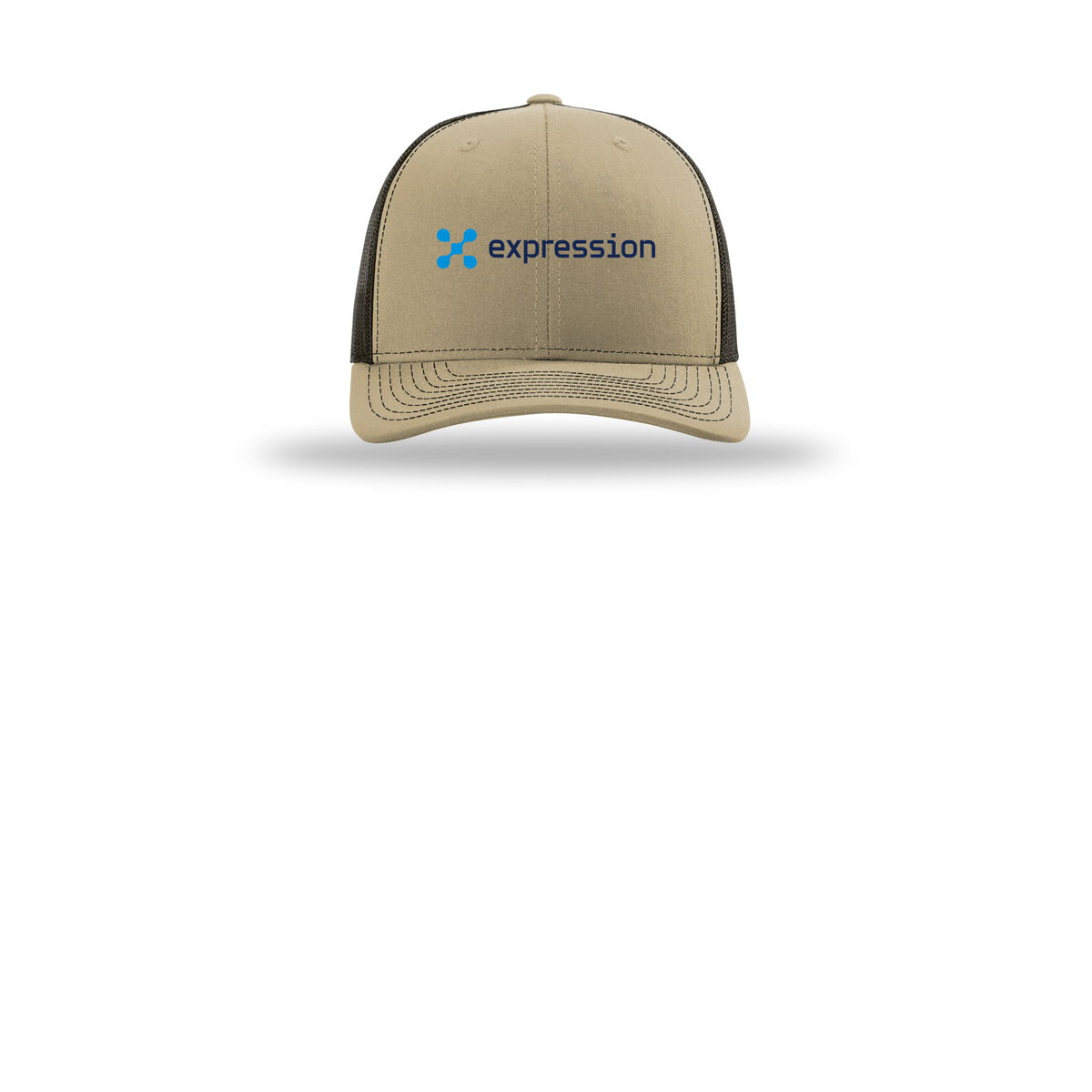 expr-richardson-trucker-cap-embroidery-capfront-R112-khakicoffee-flat-front