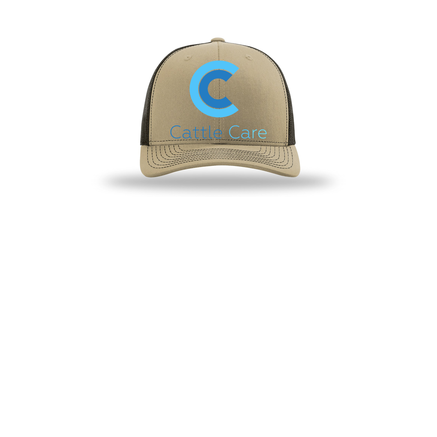 cattle-care-richardson-trucker-cap-embroidery-capfront-R112-khakicoffee-flat-front