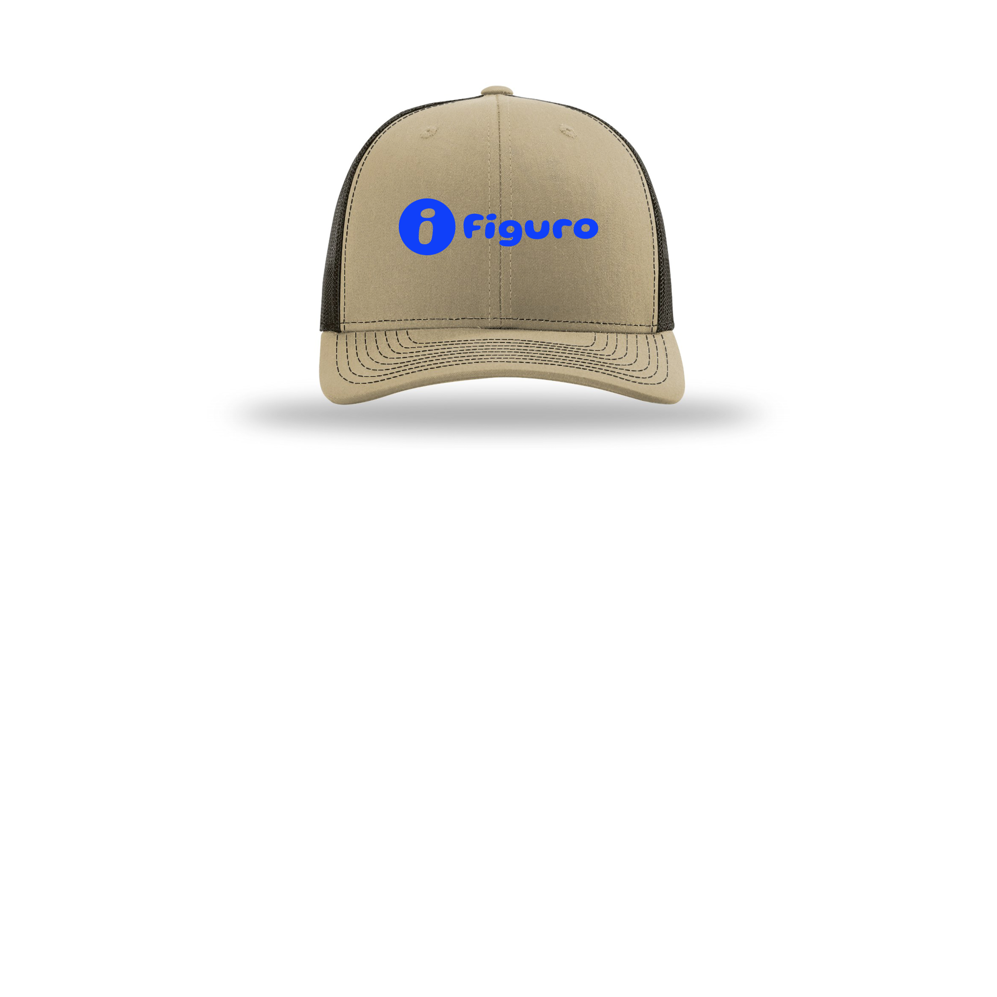 getfiguro-richardson-trucker-cap-embroidery-capfront-R112-khakicoffee-flat-front