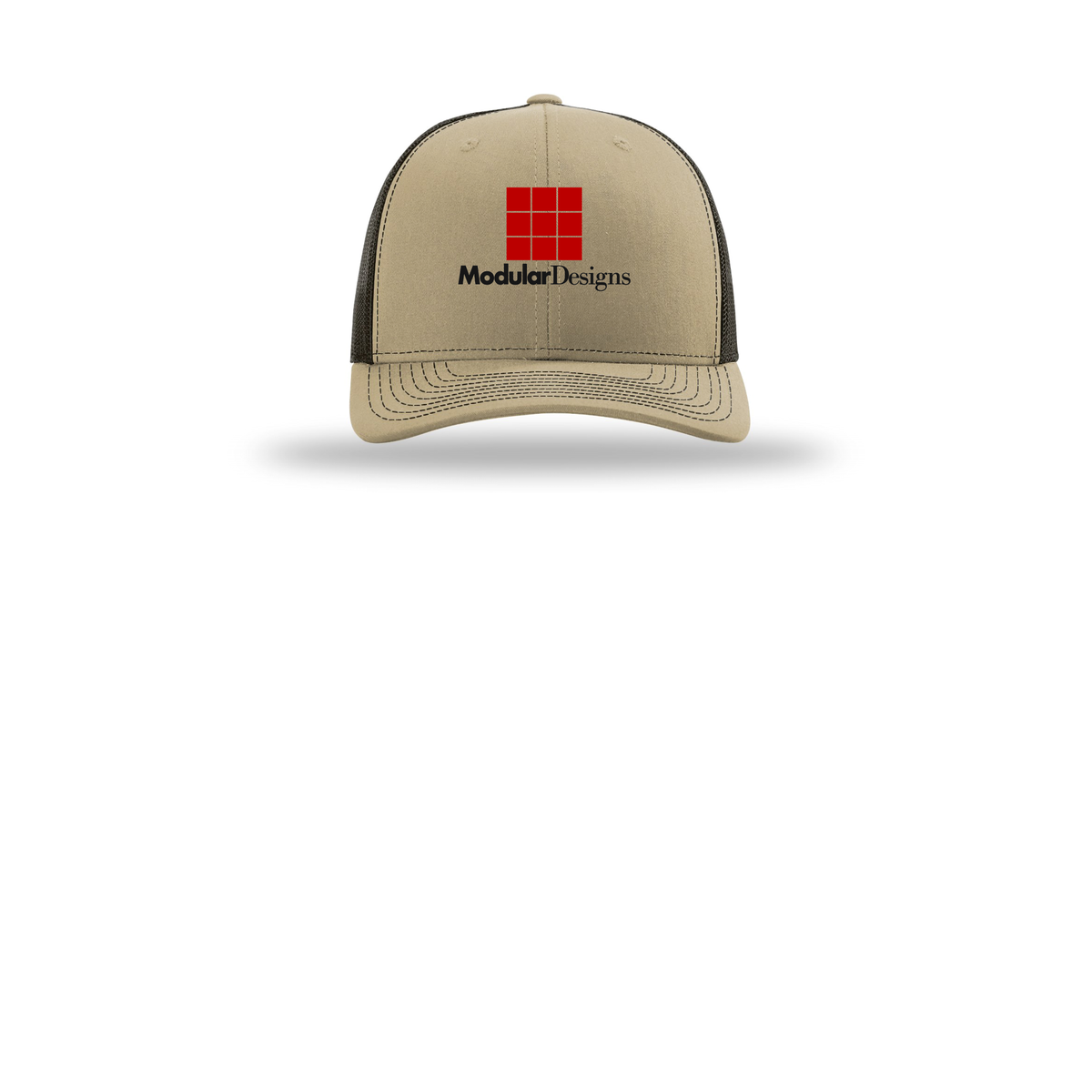 modulardesignsflooring-richardson-trucker-cap-embroidery-capfront-R112-khakicoffee-flat-front