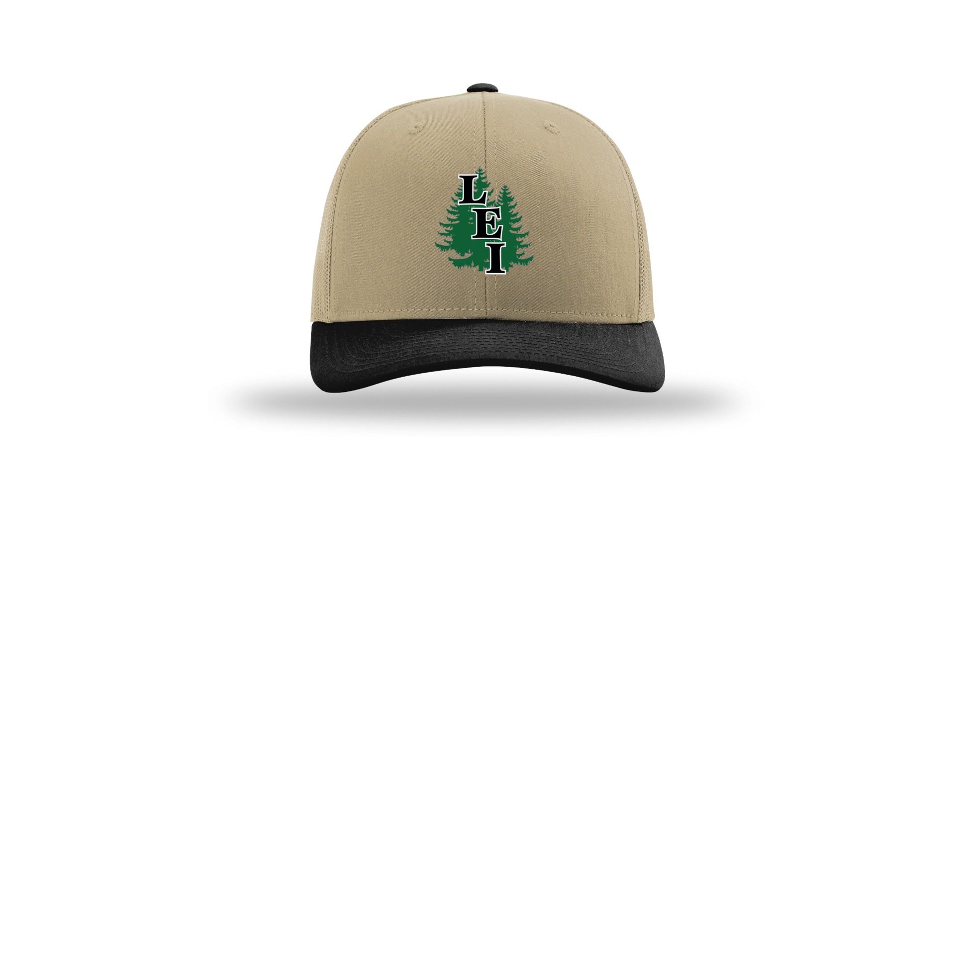 leisite-richardson-trucker-cap-embroidery-capfront-R112-khakikhakiblack-flat-front