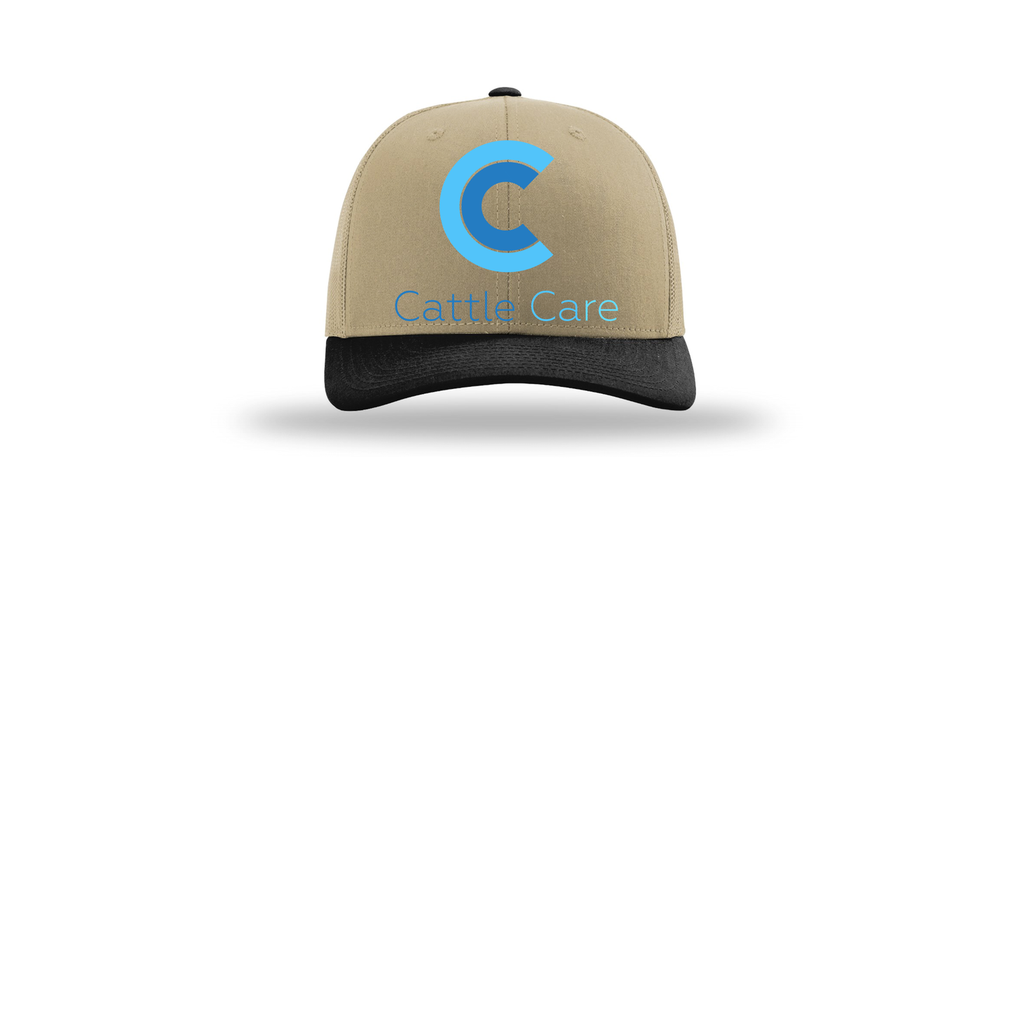 cattle-care-richardson-trucker-cap-embroidery-capfront-R112-khakikhakiblack-flat-front