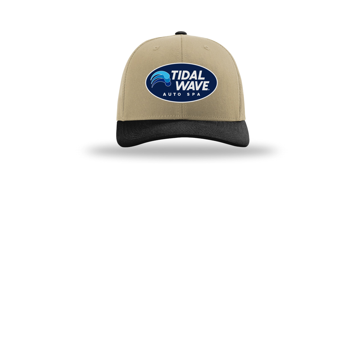 tidalwaveautospa-richardson-trucker-cap-embroidery-capfront-R112-khakikhakiblack-flat-front