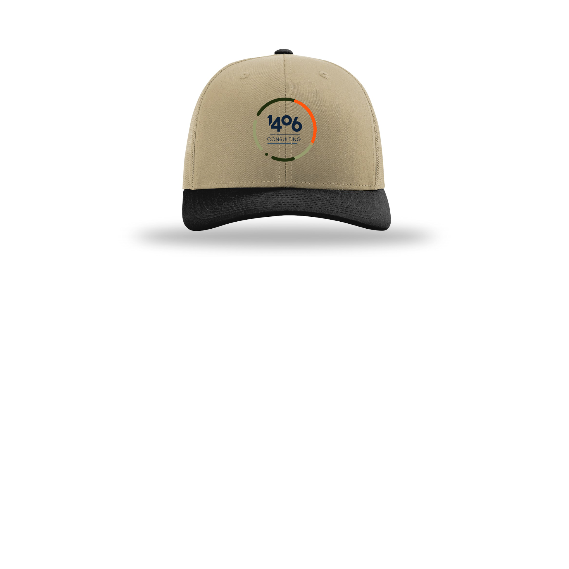 1406consulting-richardson-trucker-cap-embroidery-capfront-R112-khakikhakiblack-flat-front