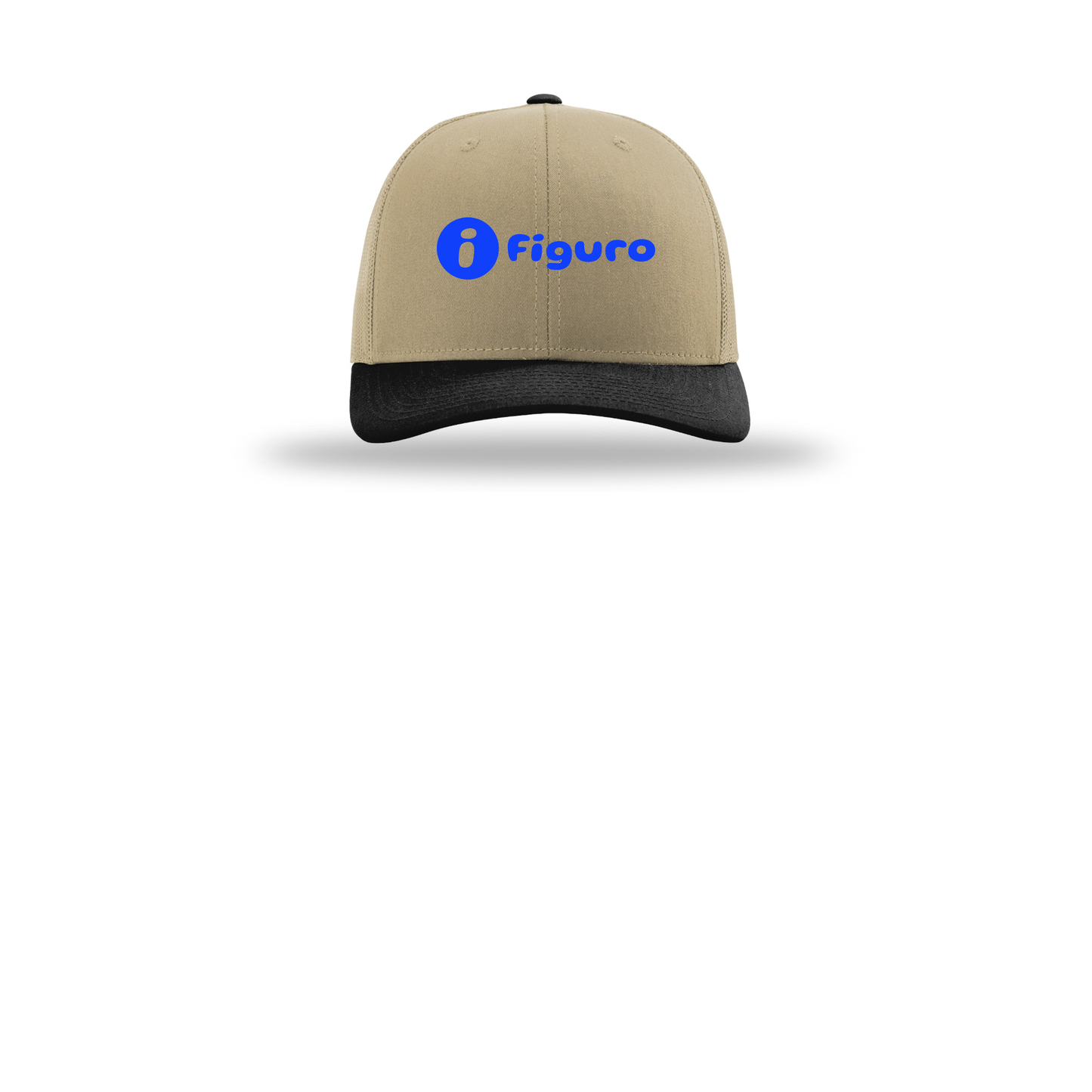getfiguro-richardson-trucker-cap-embroidery-capfront-R112-khakikhakiblack-flat-front