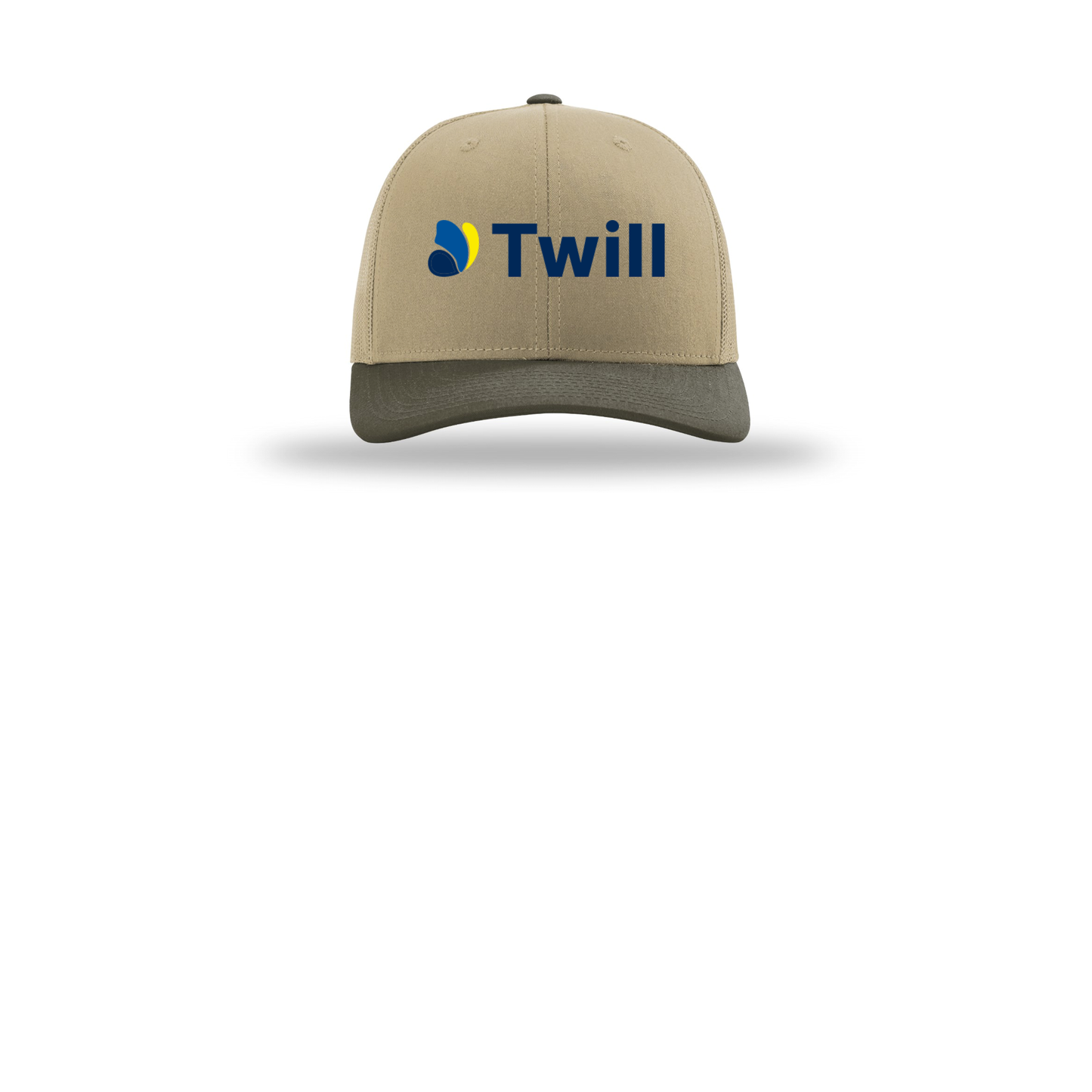 withtwill-richardson-trucker-cap-embroidery-capfront-R112-khakikhakichocolatechip-flat-front