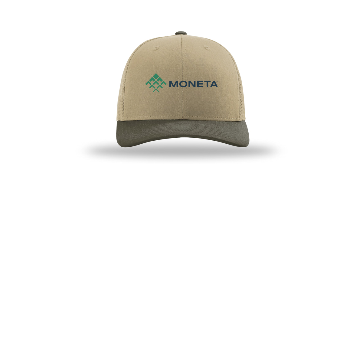 monetagroup-richardson-trucker-cap-embroidery-capfront-R112-khakikhakichocolatechip-flat-front