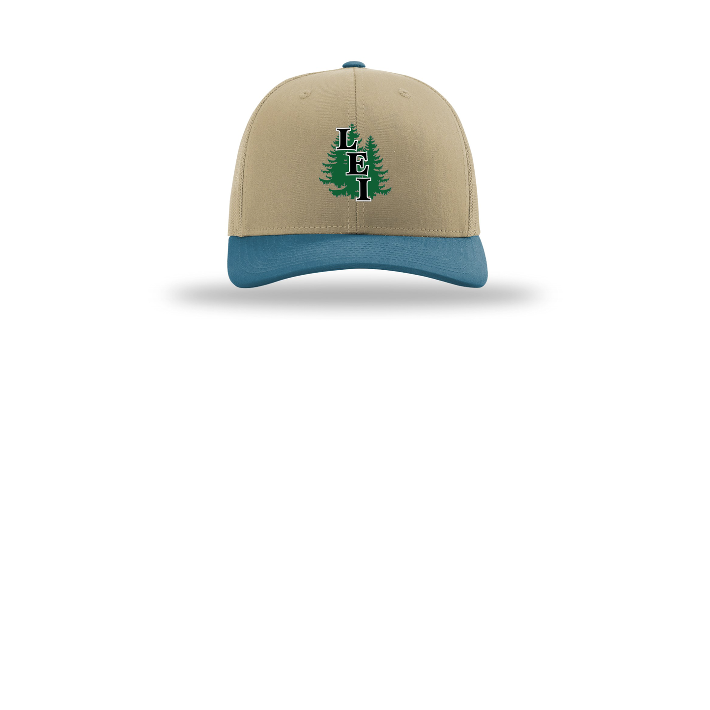 leisite-richardson-trucker-cap-embroidery-capfront-R112-khakikhakilegionblue-flat-front