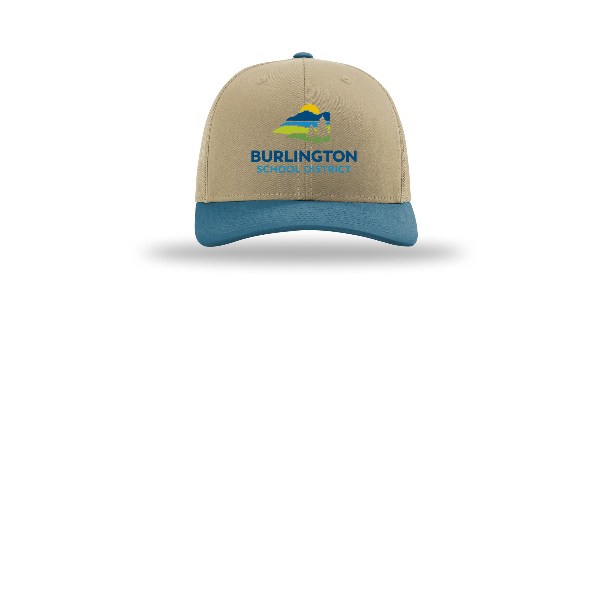 bsdvt-richardson-trucker-cap-embroidery-capfront-R112-khakikhakilegionblue-flat-front