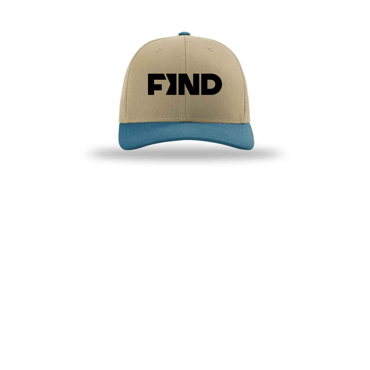 findrealestate-richardson-trucker-cap-embroidery-capfront-R112-khakikhakilegionblue-flat-front
