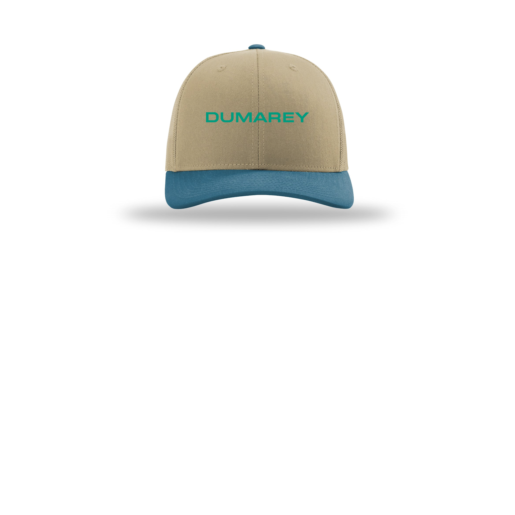 dumarey-richardson-trucker-cap-embroidery-capfront-R112-khakikhakilegionblue-flat-front