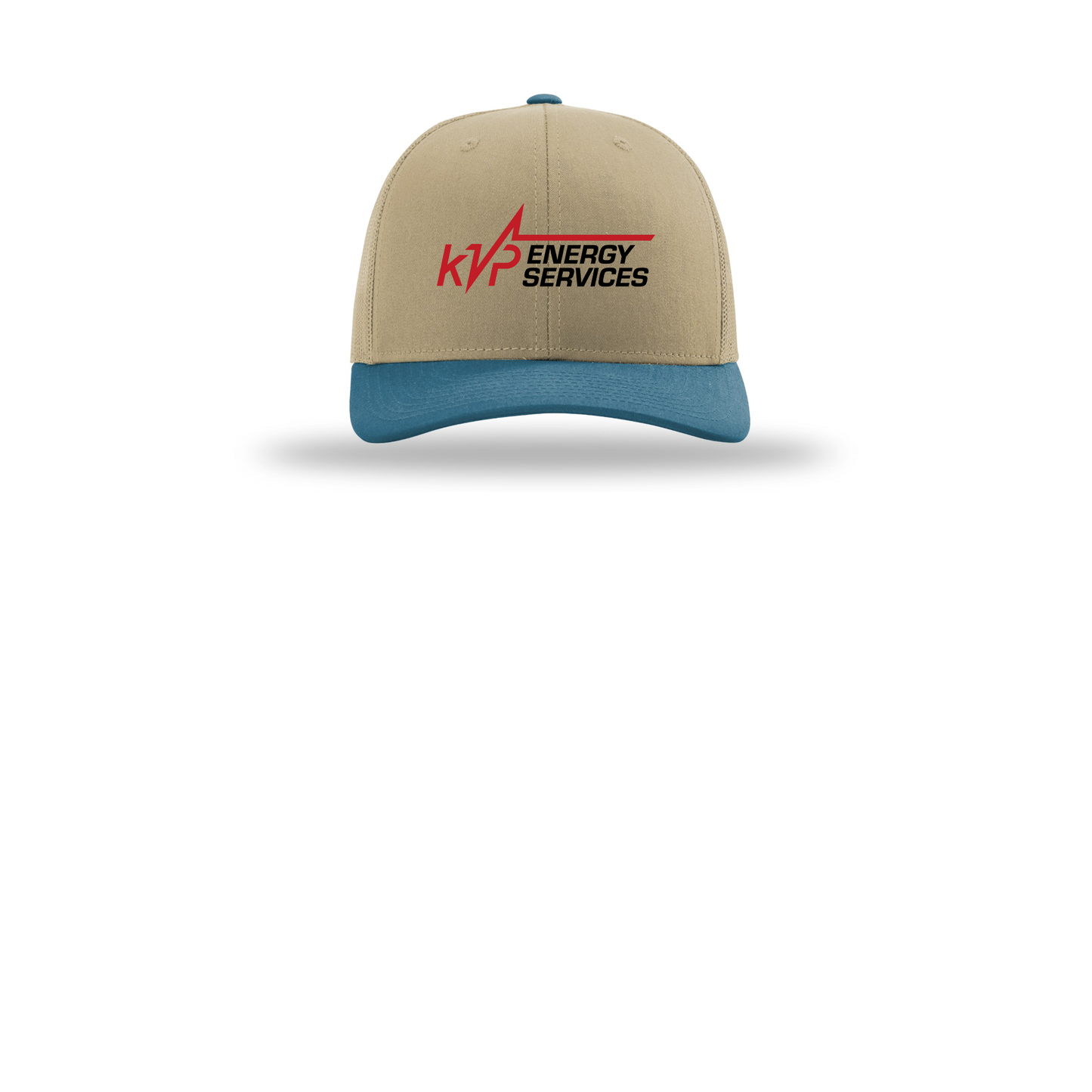 kvpenergy-richardson-trucker-cap-embroidery-capfront-R112-khakikhakilegionblue-flat-front