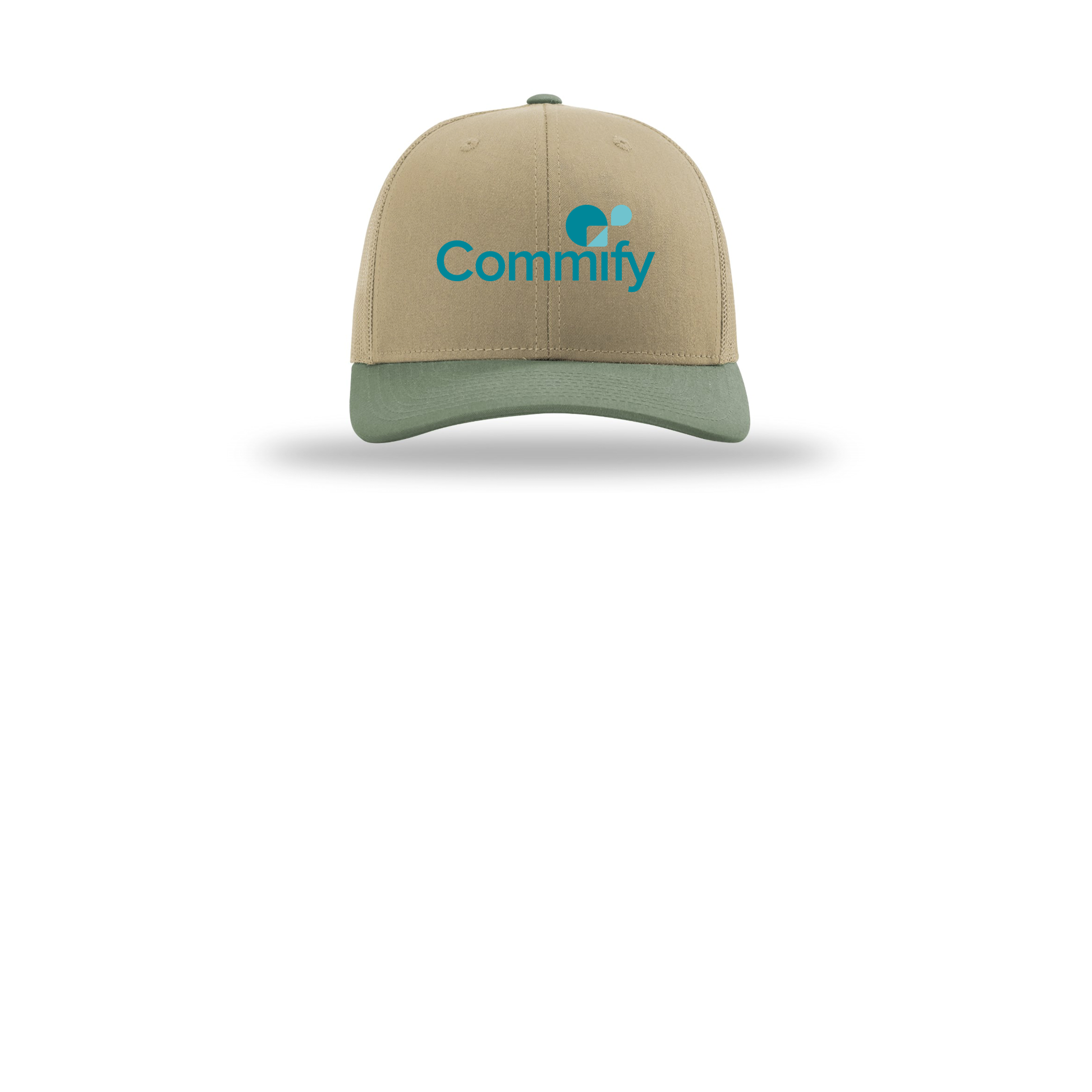 commify-richardson-trucker-cap-embroidery-capfront-R112-khakikhakiloden-flat-front