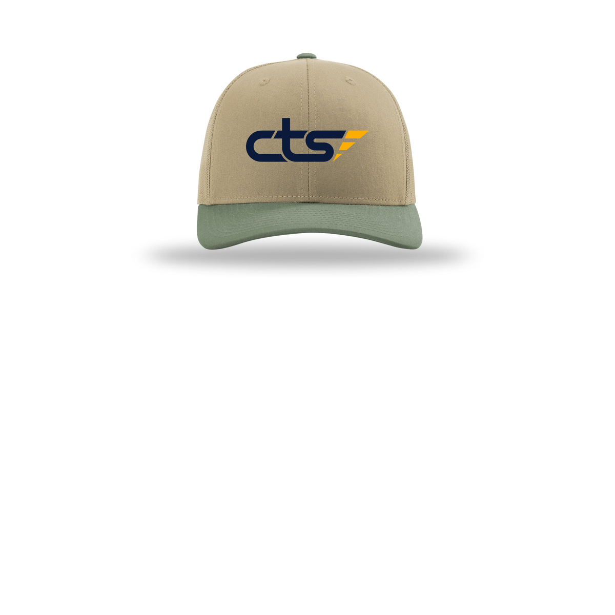 cts1-richardson-trucker-cap-embroidery-capfront-R112-khakikhakiloden-flat-front