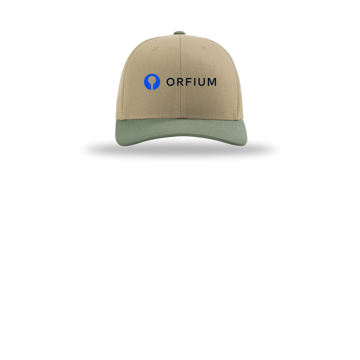 orfium-richardson-trucker-cap-embroidery-capfront-R112-khakikhakiloden-flat-front
