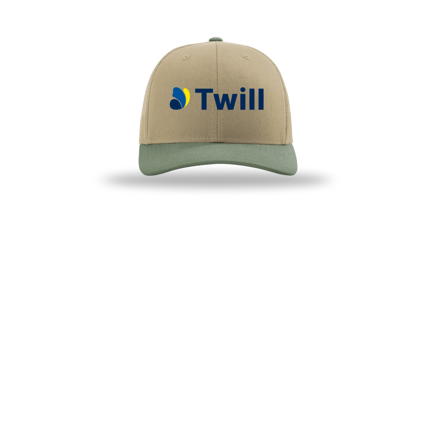withtwill-richardson-trucker-cap-embroidery-capfront-R112-khakikhakiloden-flat-front