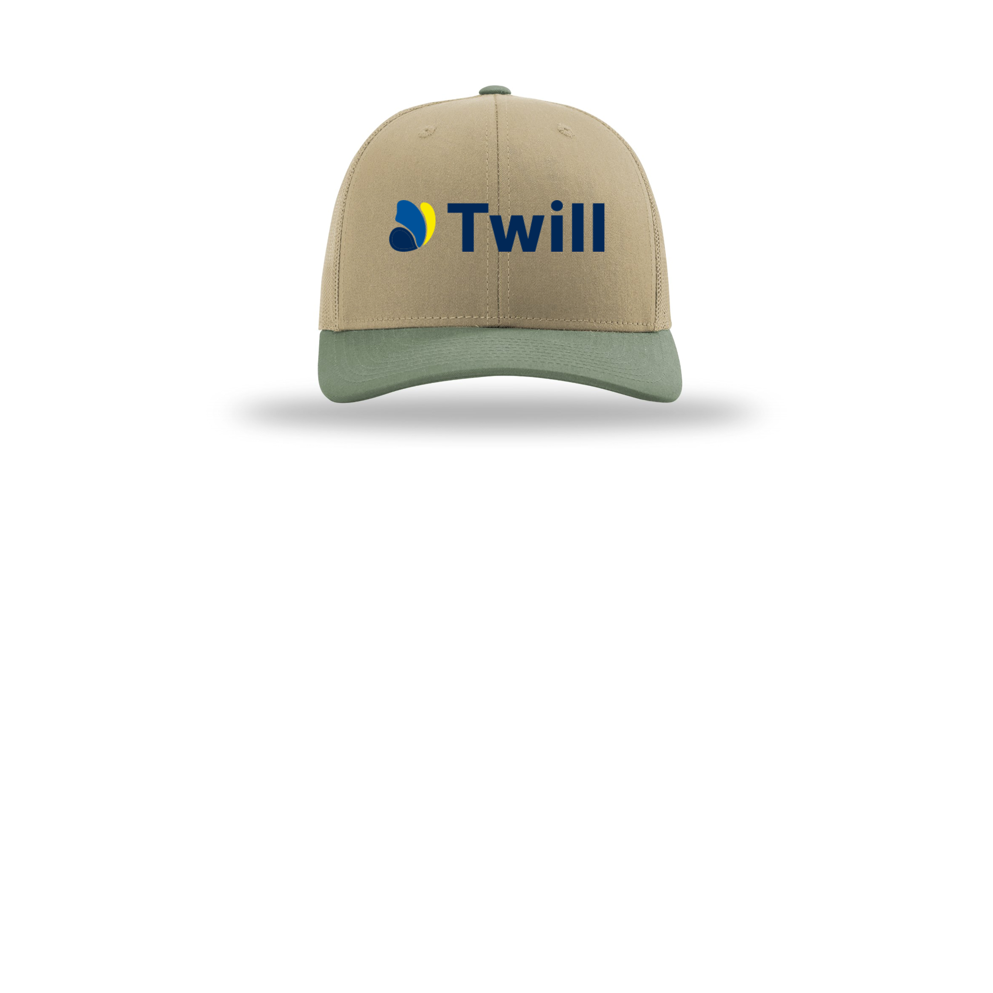 withtwill-richardson-trucker-cap-embroidery-capfront-R112-khakikhakiloden-flat-front