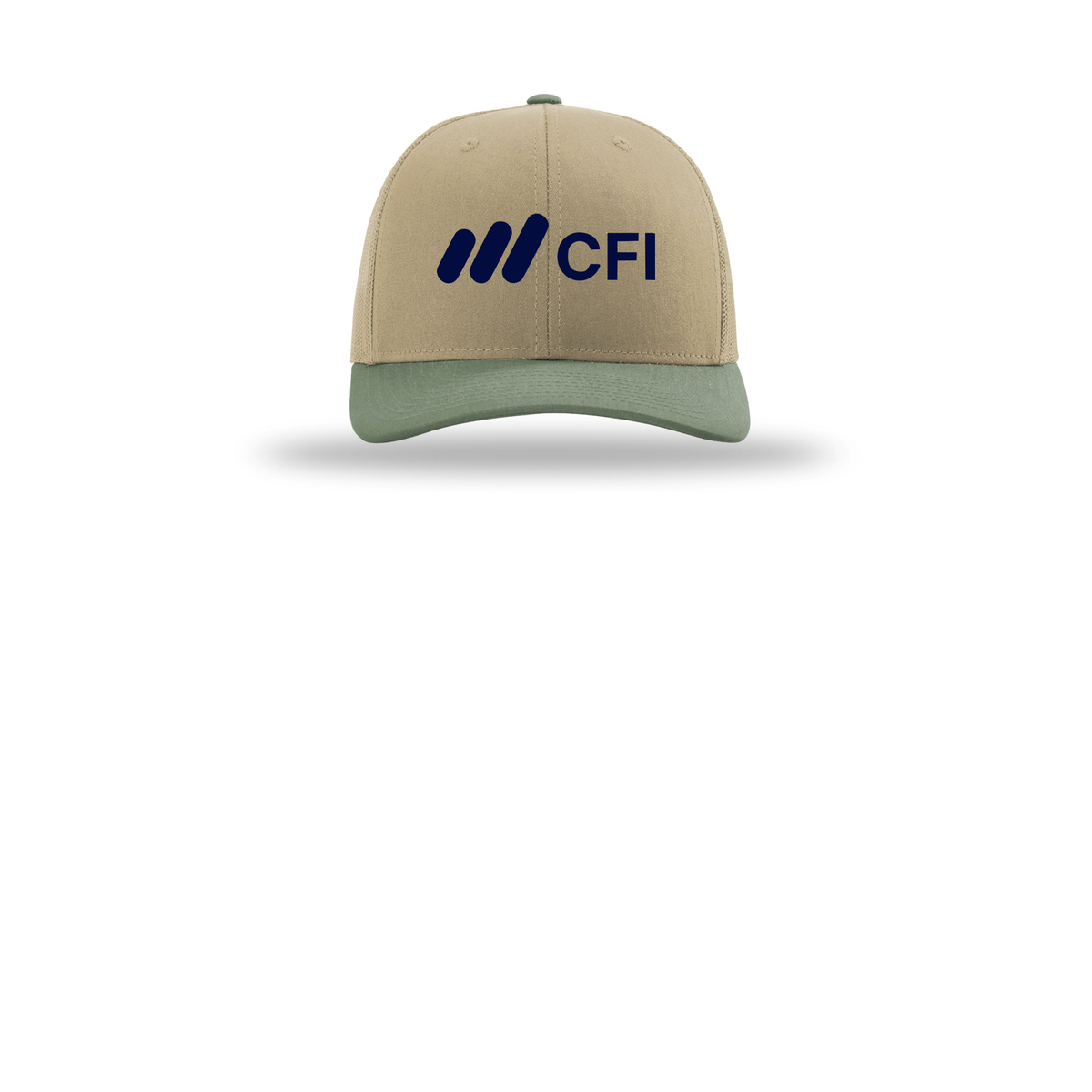 corporatefinanceinstitute-richardson-trucker-cap-embroidery-capfront-R112-khakikhakiloden-flat-front