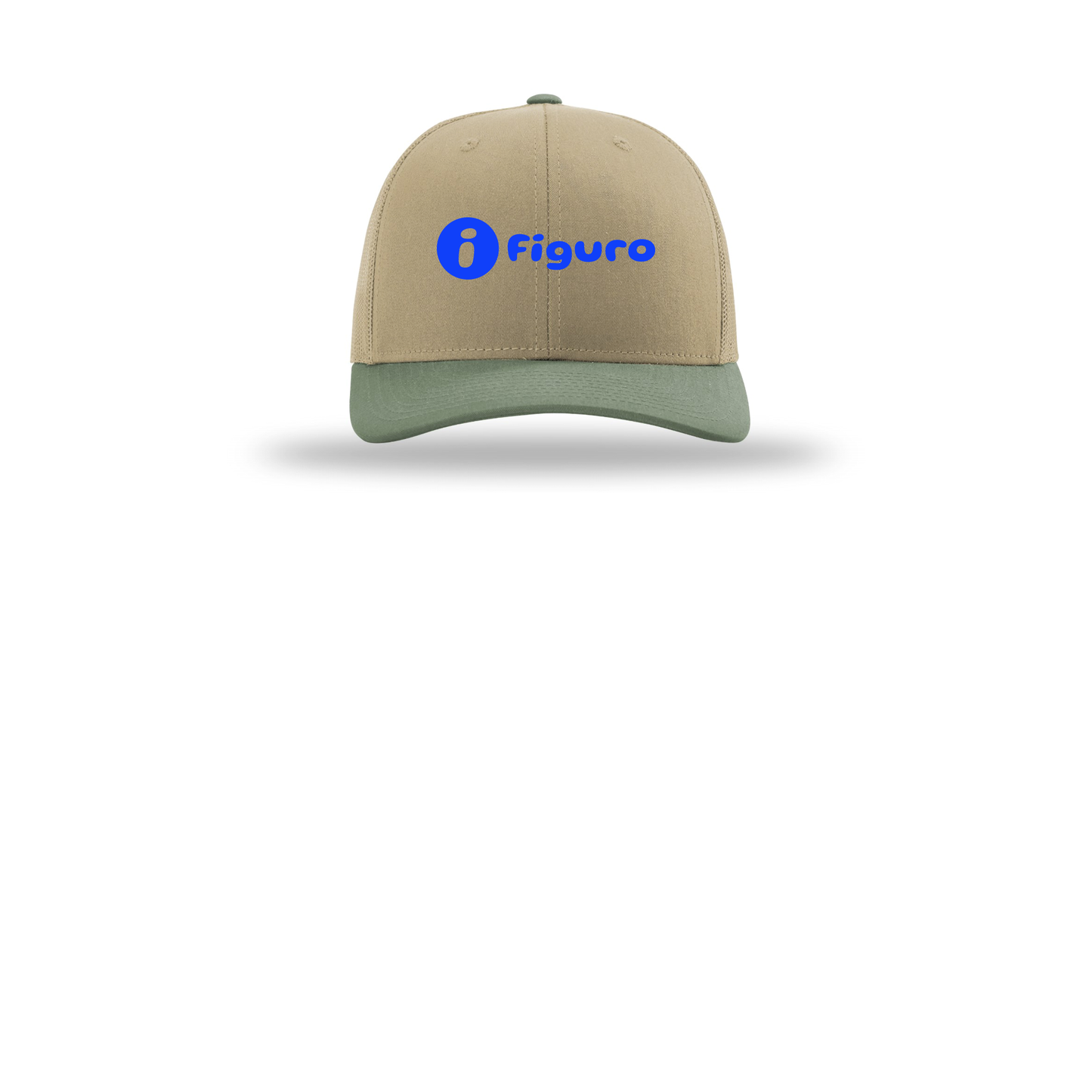 getfiguro-richardson-trucker-cap-embroidery-capfront-R112-khakikhakiloden-flat-front