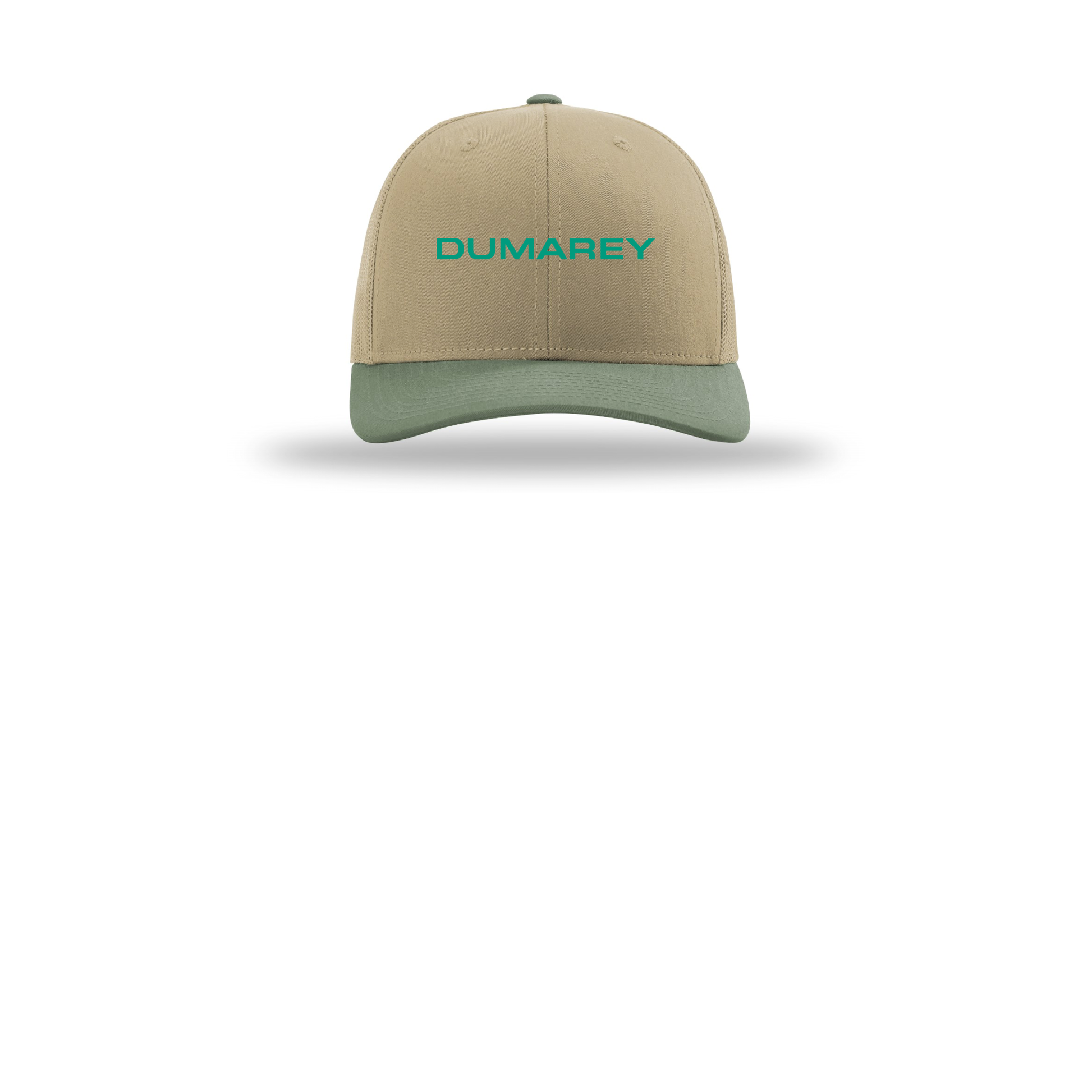 dumarey-richardson-trucker-cap-embroidery-capfront-R112-khakikhakiloden-flat-front