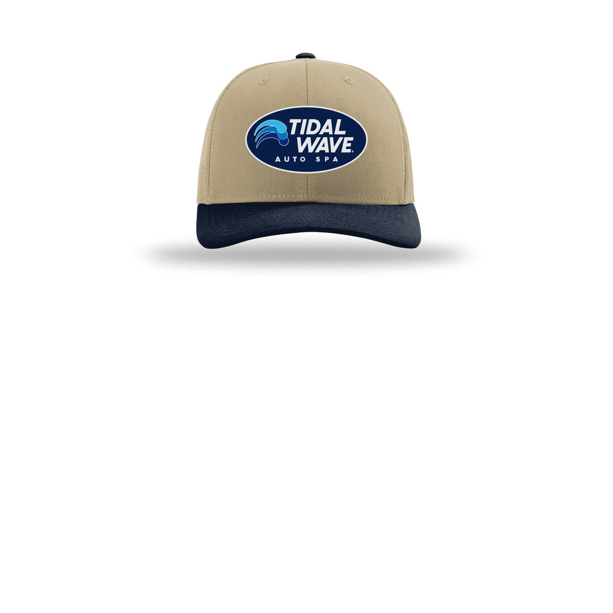 tidalwaveautospa-richardson-trucker-cap-embroidery-capfront-R112-khakikhakinavy-flat-front