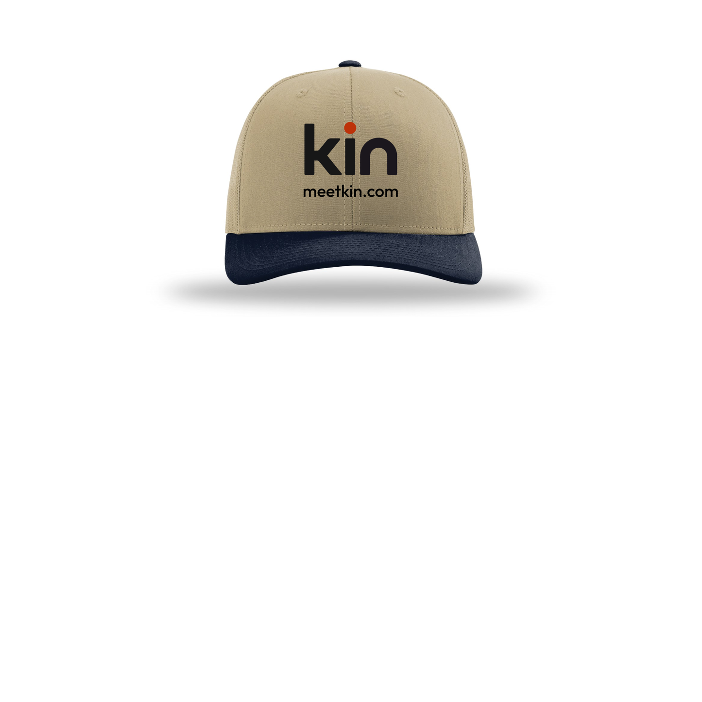 kin-richardson-trucker-cap-embroidery-capfront-R112-khakikhakinavy-flat-front