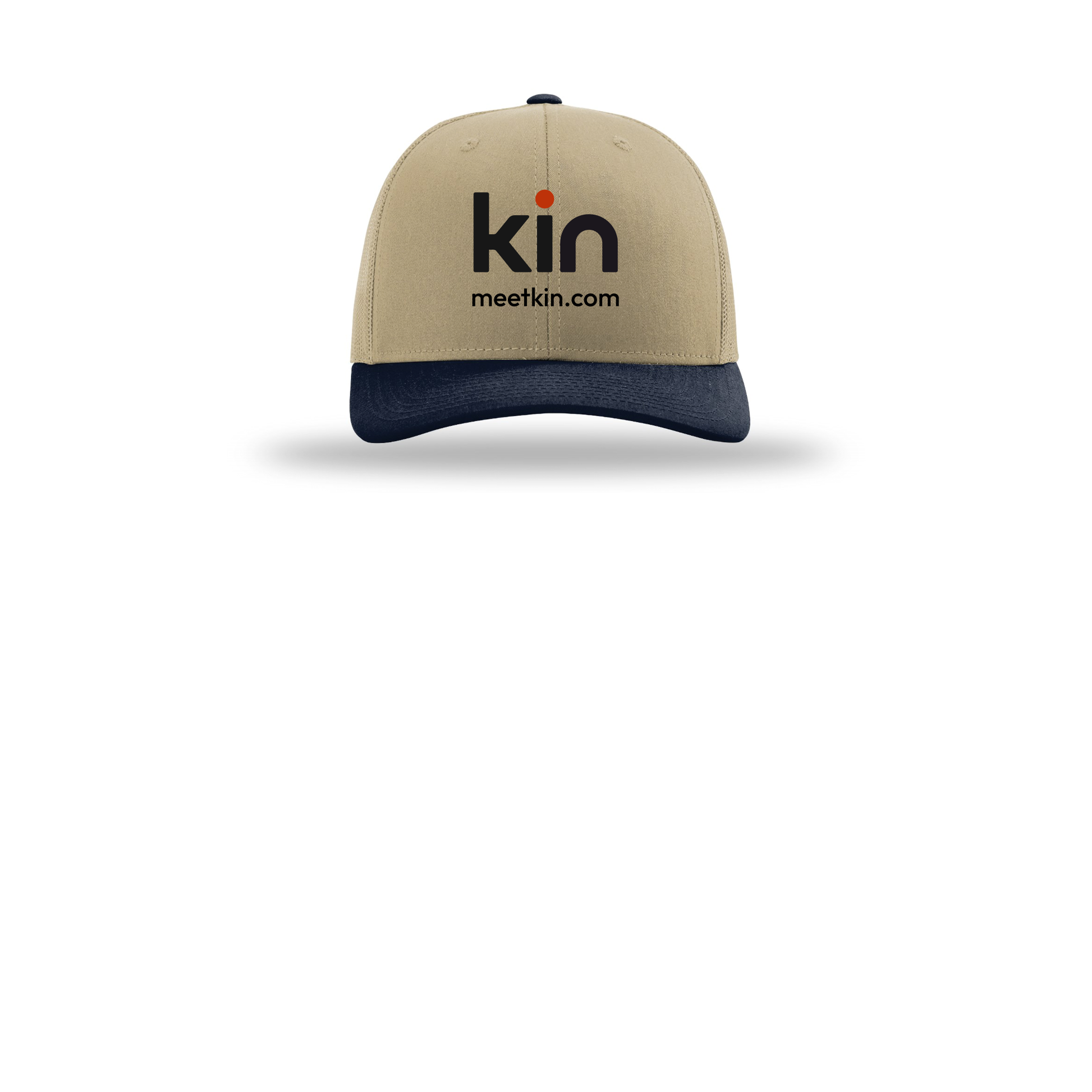 kin-richardson-trucker-cap-embroidery-capfront-R112-khakikhakinavy-flat-front