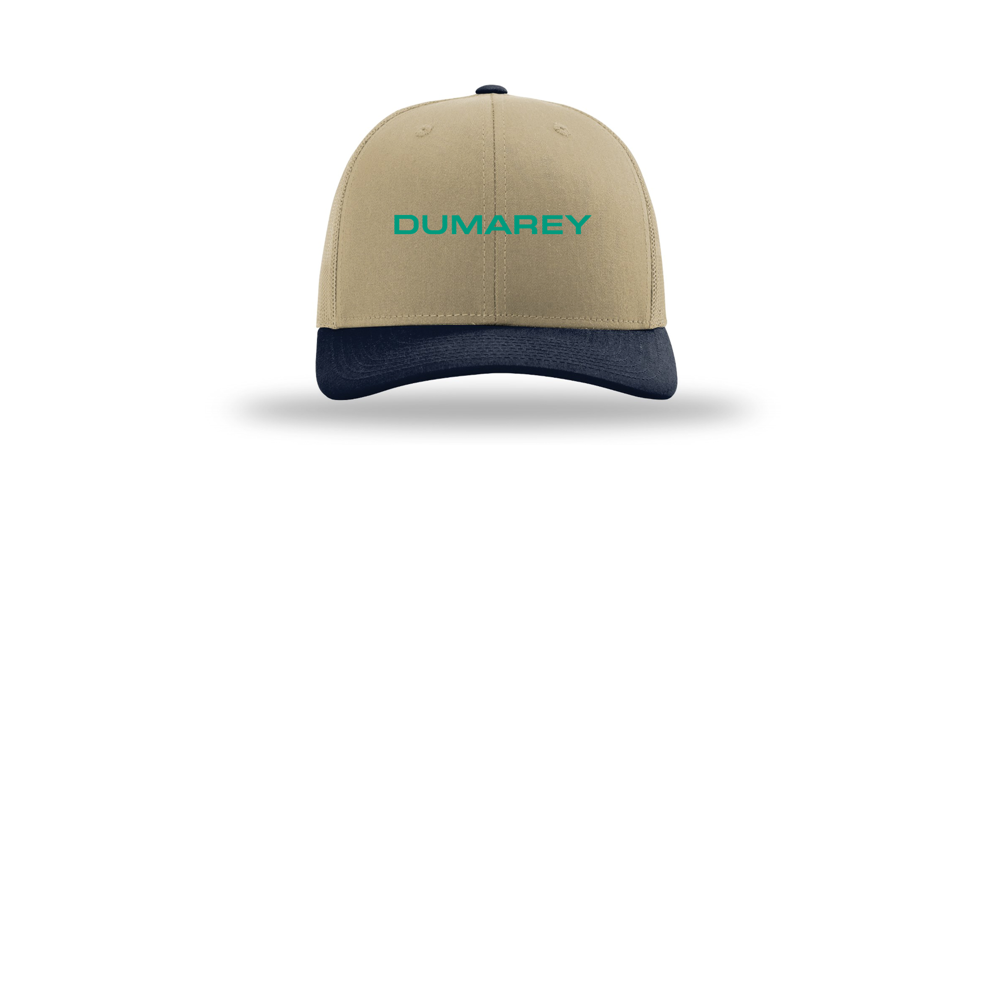 dumarey-richardson-trucker-cap-embroidery-capfront-R112-khakikhakinavy-flat-front