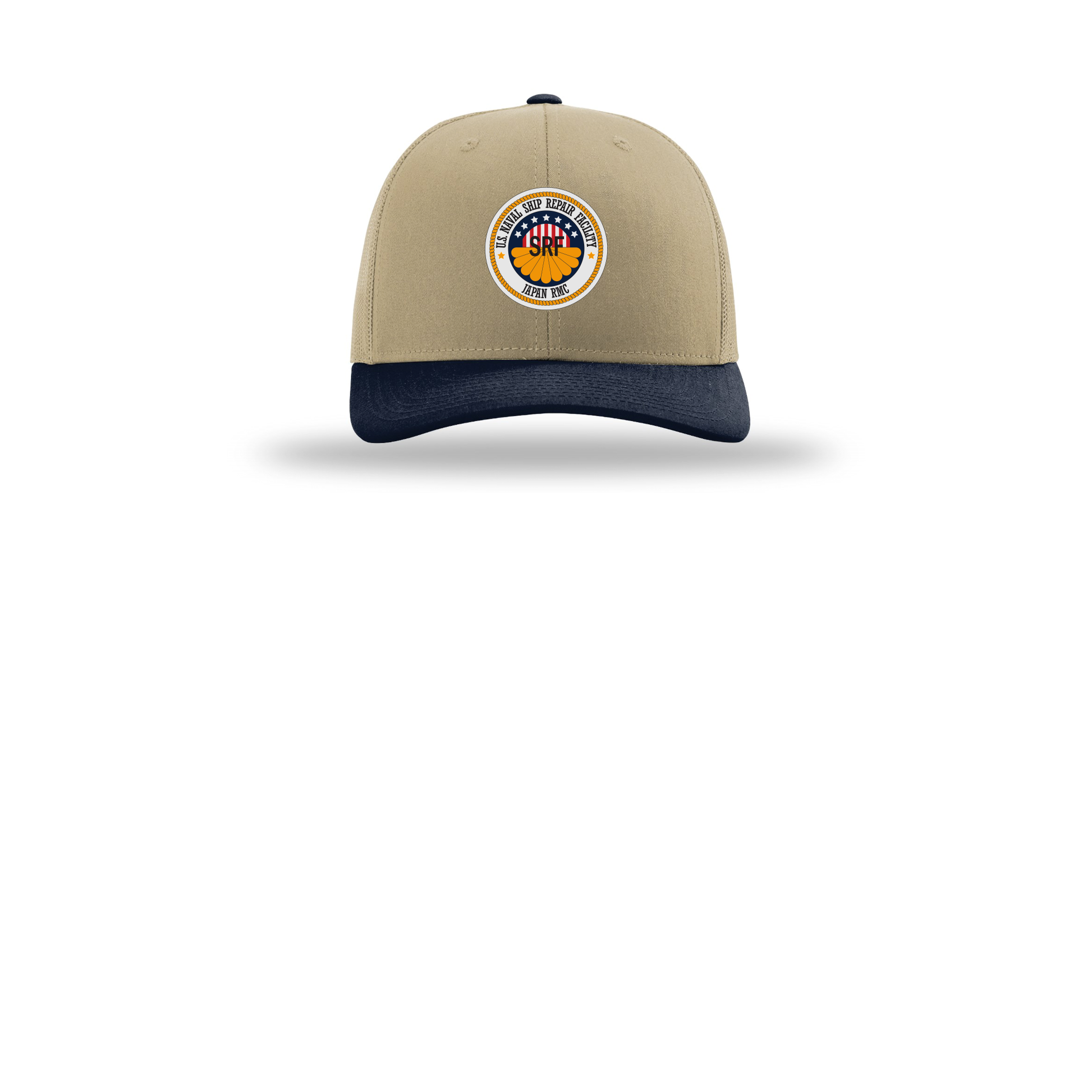 srf-jrmc-richardson-trucker-cap-embroidery-capfront-R112-khakikhakinavy-flat-front