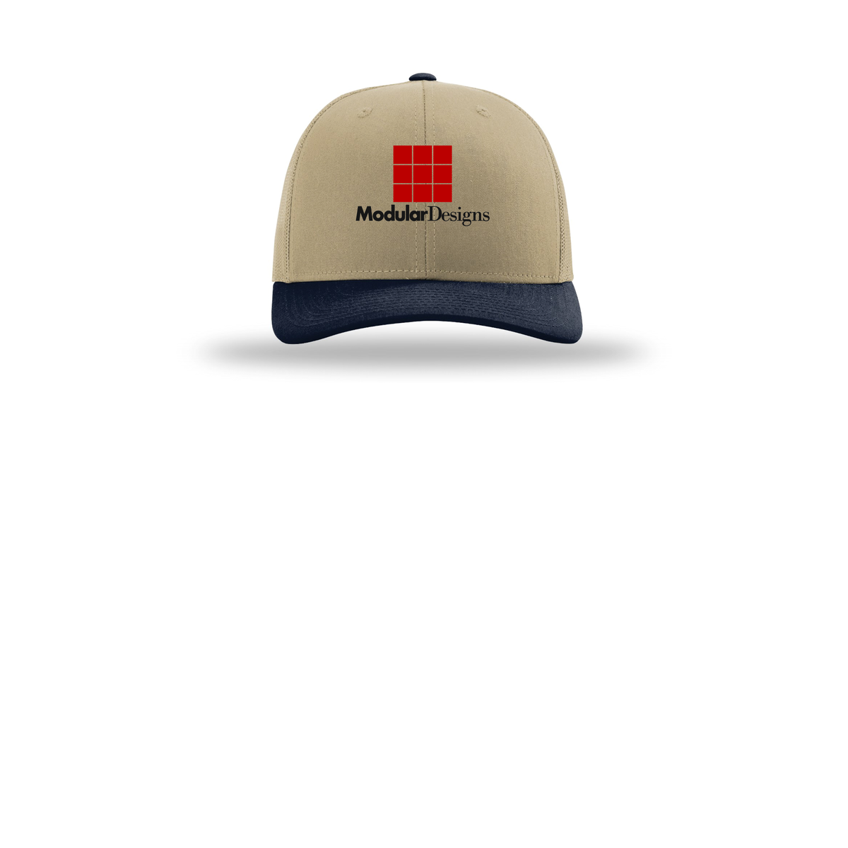 modulardesignsflooring-richardson-trucker-cap-embroidery-capfront-R112-khakikhakinavy-flat-front