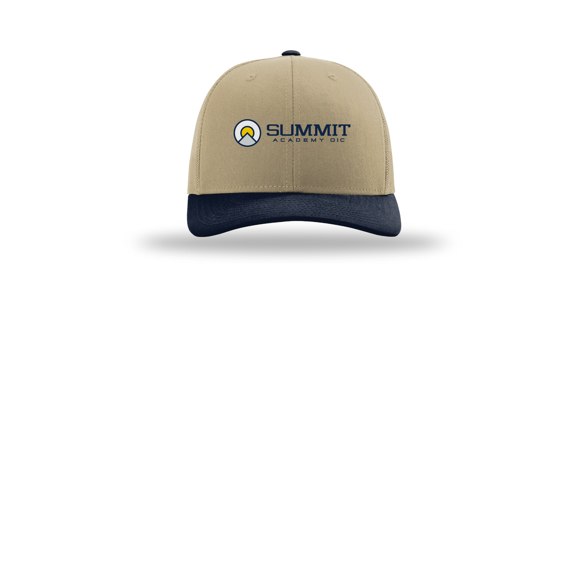 saoic-richardson-trucker-cap-embroidery-capfront-R112-khakikhakinavy-flat-front