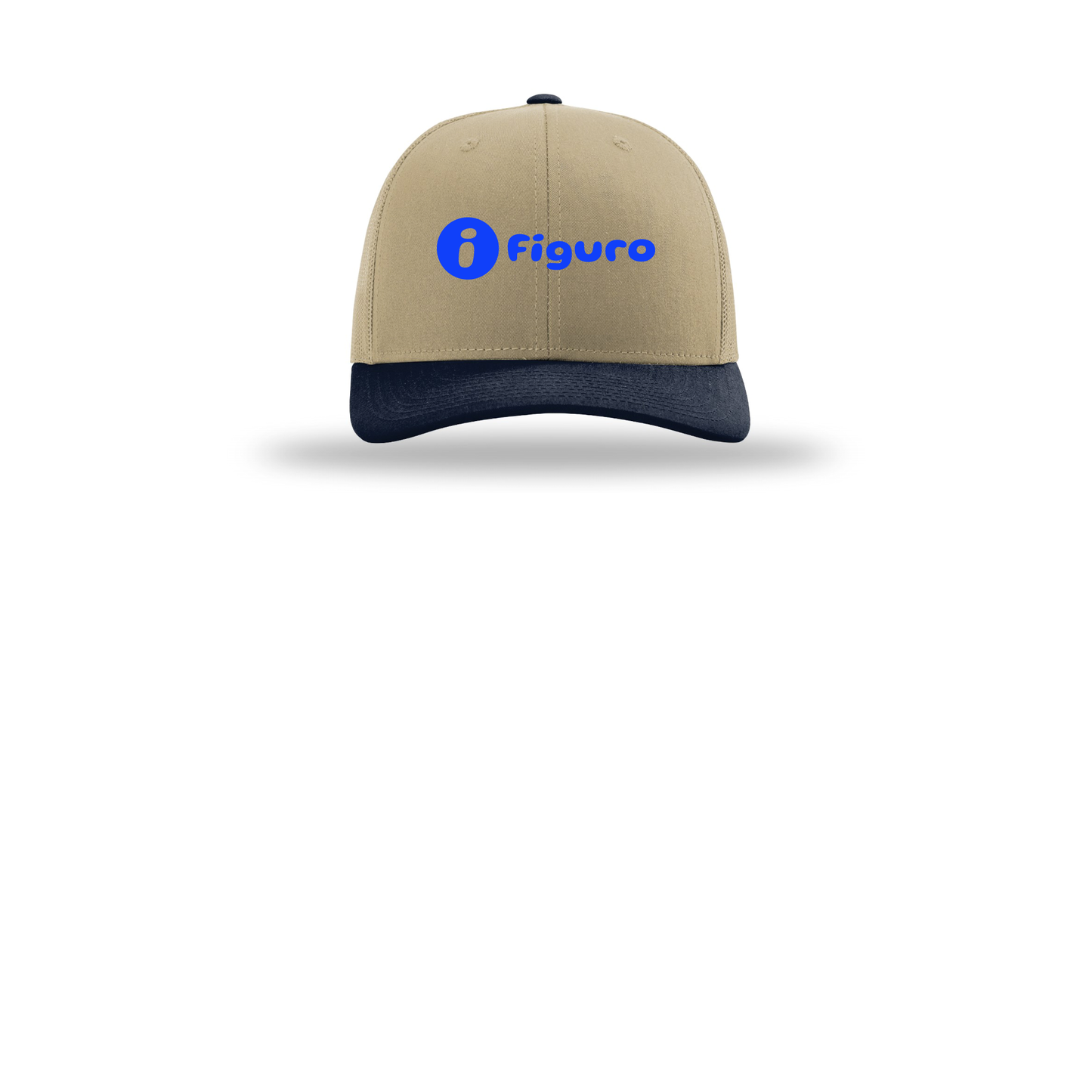 getfiguro-richardson-trucker-cap-embroidery-capfront-R112-khakikhakinavy-flat-front
