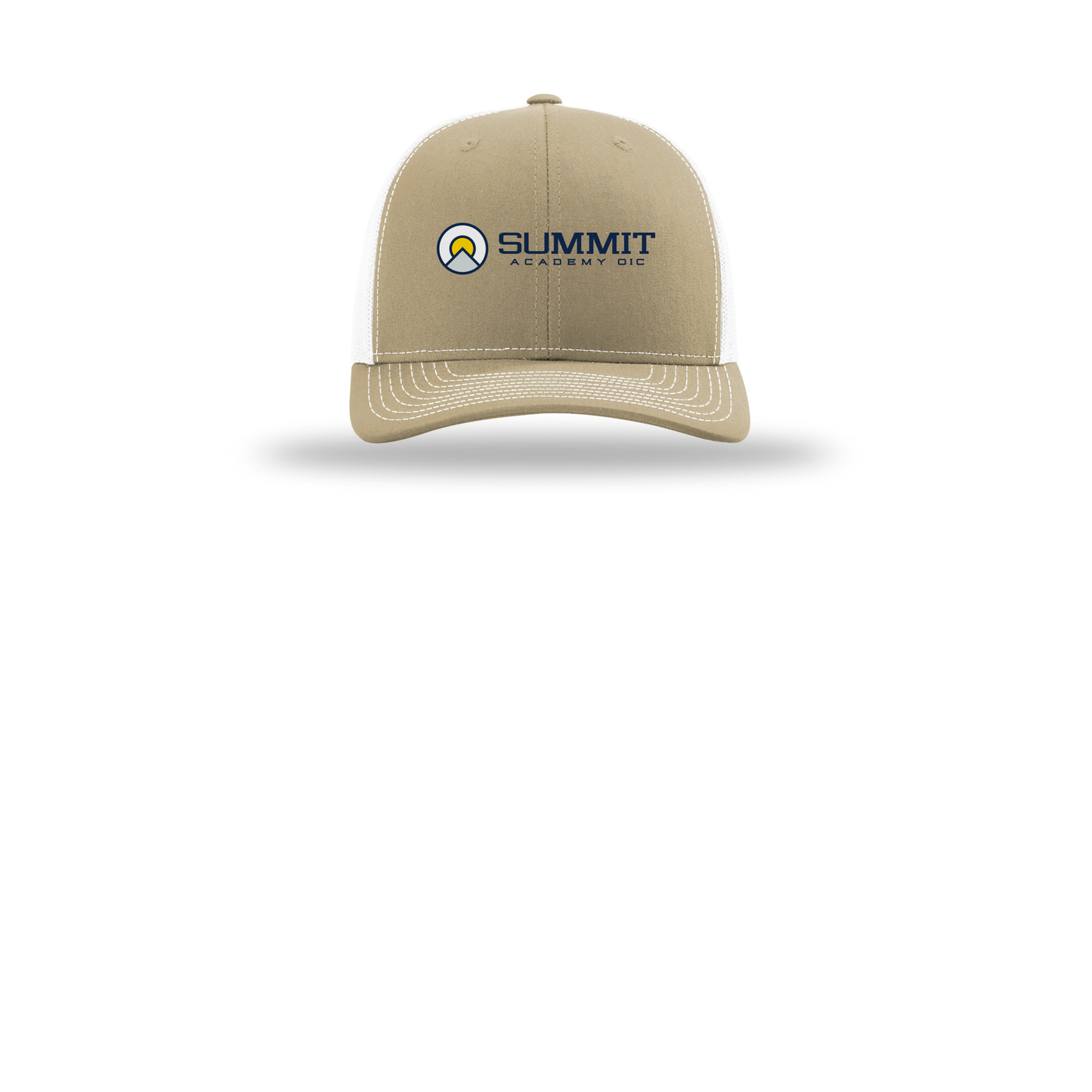 saoic-richardson-trucker-cap-embroidery-capfront-R112-khakiwhite-flat-front