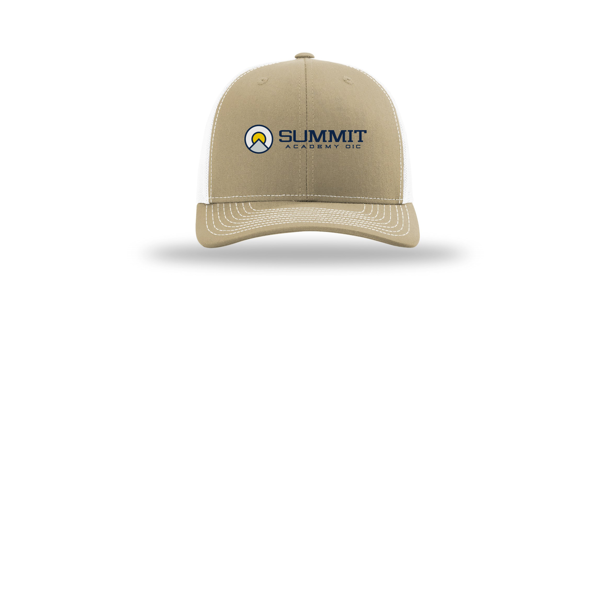 saoic-richardson-trucker-cap-embroidery-capfront-R112-khakiwhite-flat-front