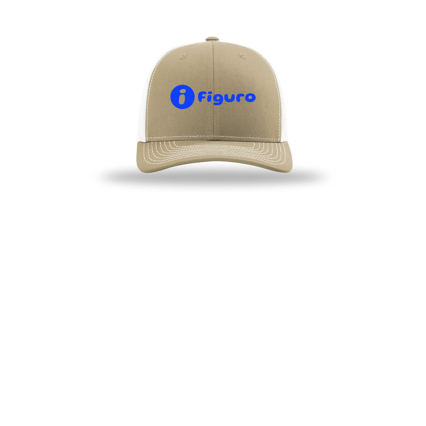getfiguro-richardson-trucker-cap-embroidery-capfront-R112-khakiwhite-flat-front