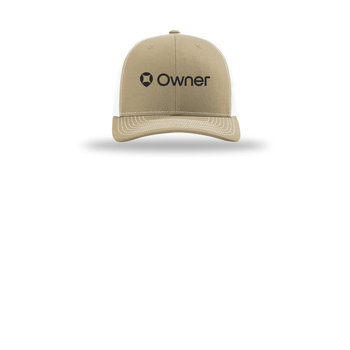 owner-richardson-trucker-cap-embroidery-capfront-R112-khakiwhite-flat-front