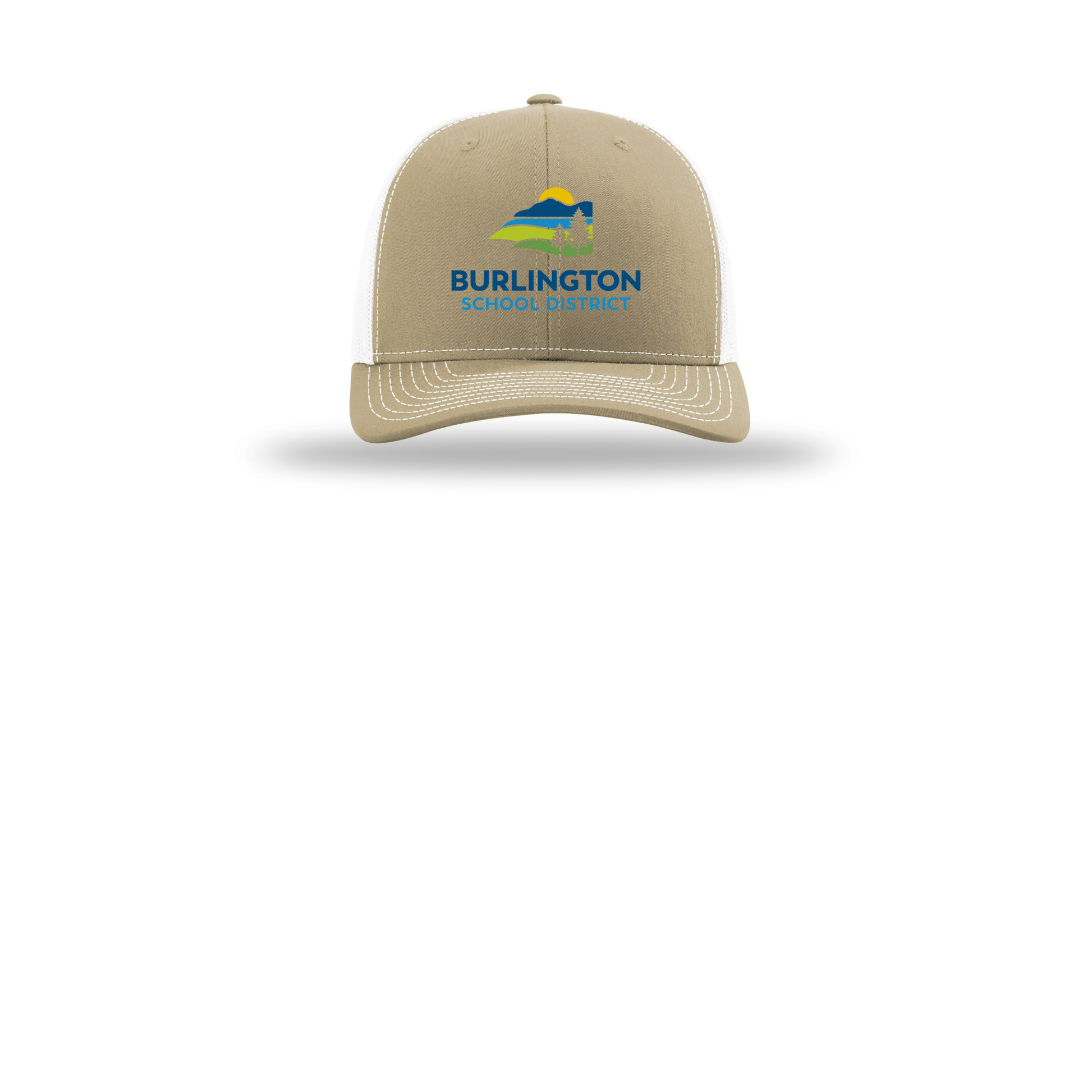 bsdvt-richardson-trucker-cap-embroidery-capfront-R112-khakiwhite-flat-front