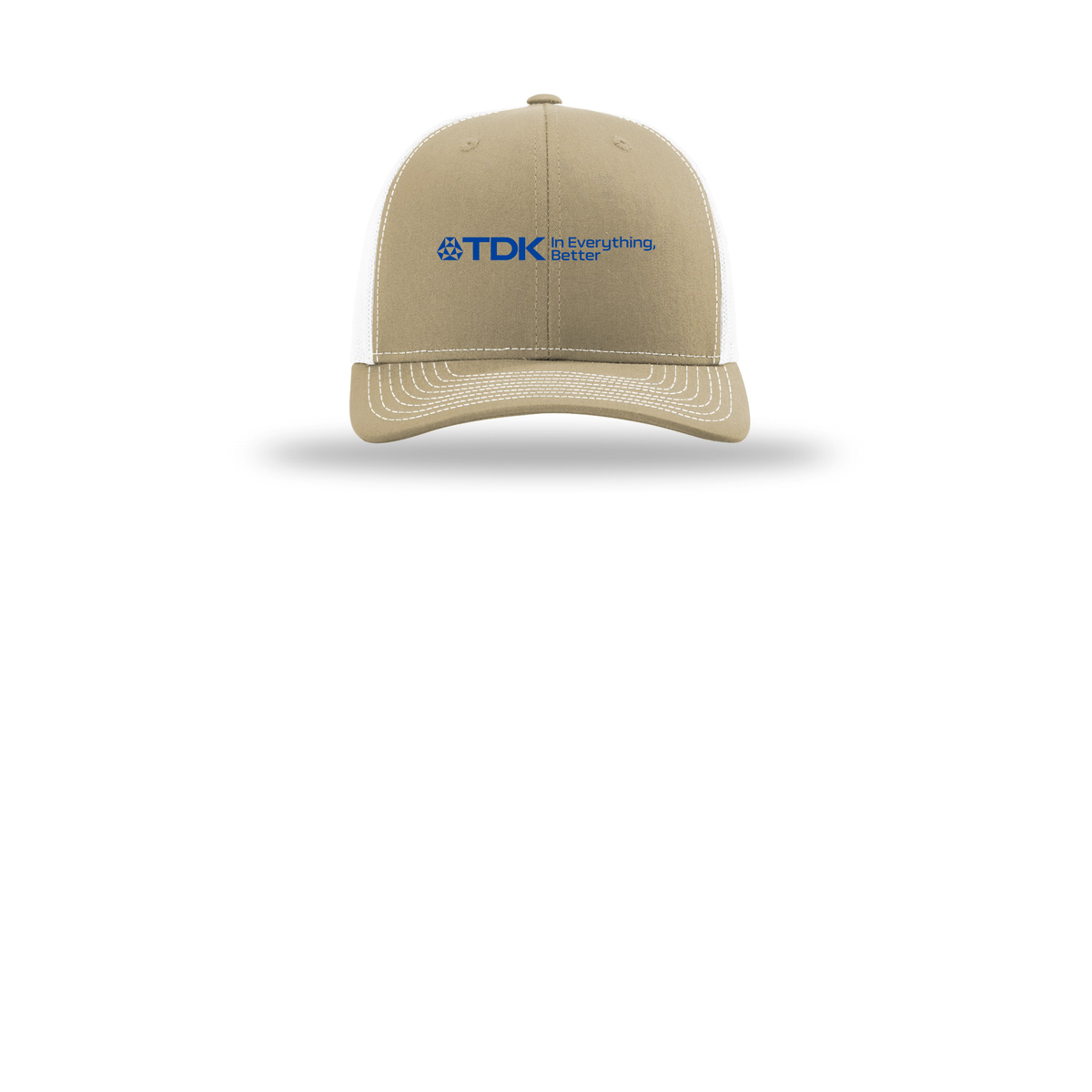 tdk-richardson-trucker-cap-embroidery-capfront-R112-khakiwhite-flat-front
