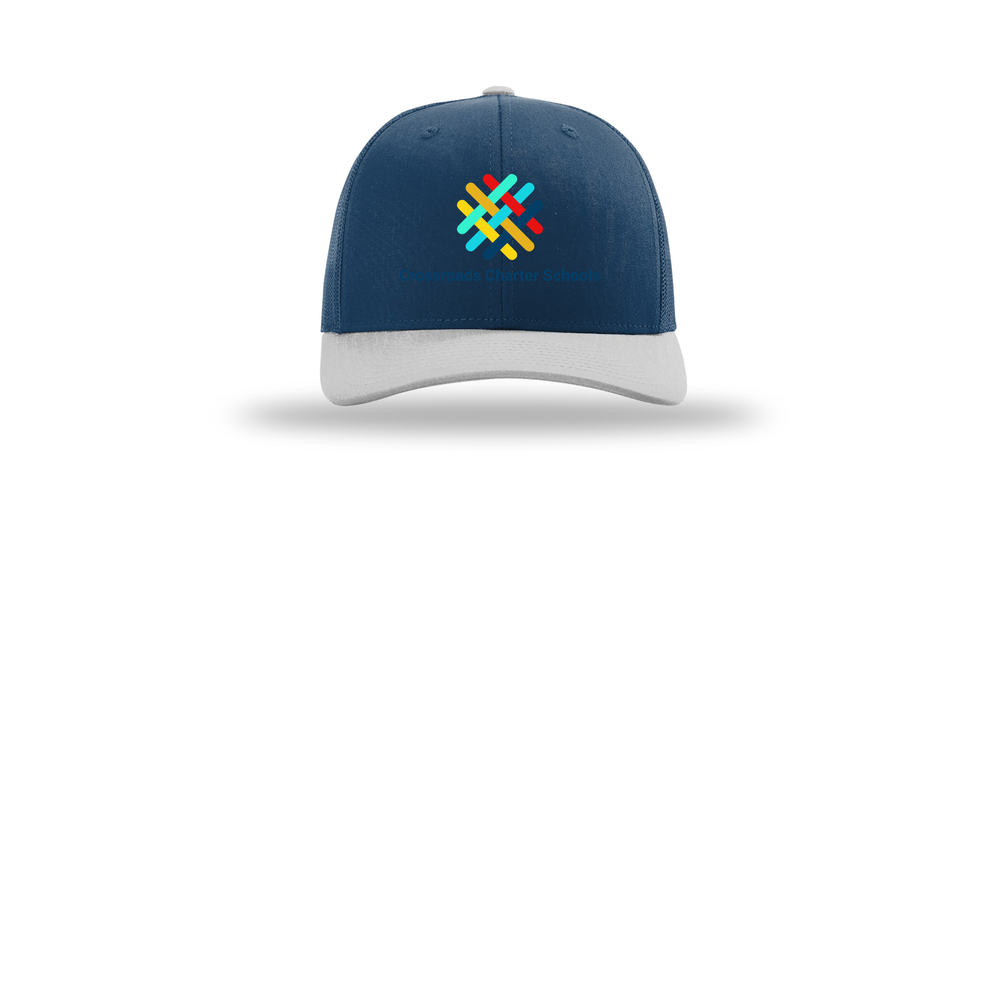 crossroadsschoolskc-richardson-trucker-cap-embroidery-capfront-R112-lightbluelightbluelightgrey-flat-front