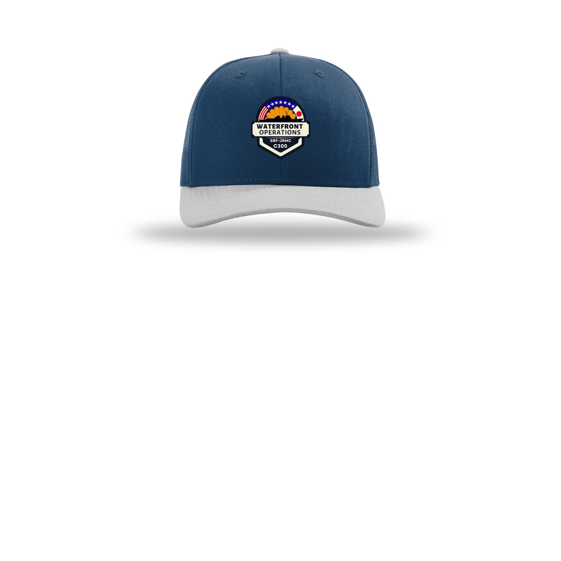 waterfront-operations-retro-trucker-cap-embroidery-capfront-R112-lightbluelightbluelightgrey-flat-front