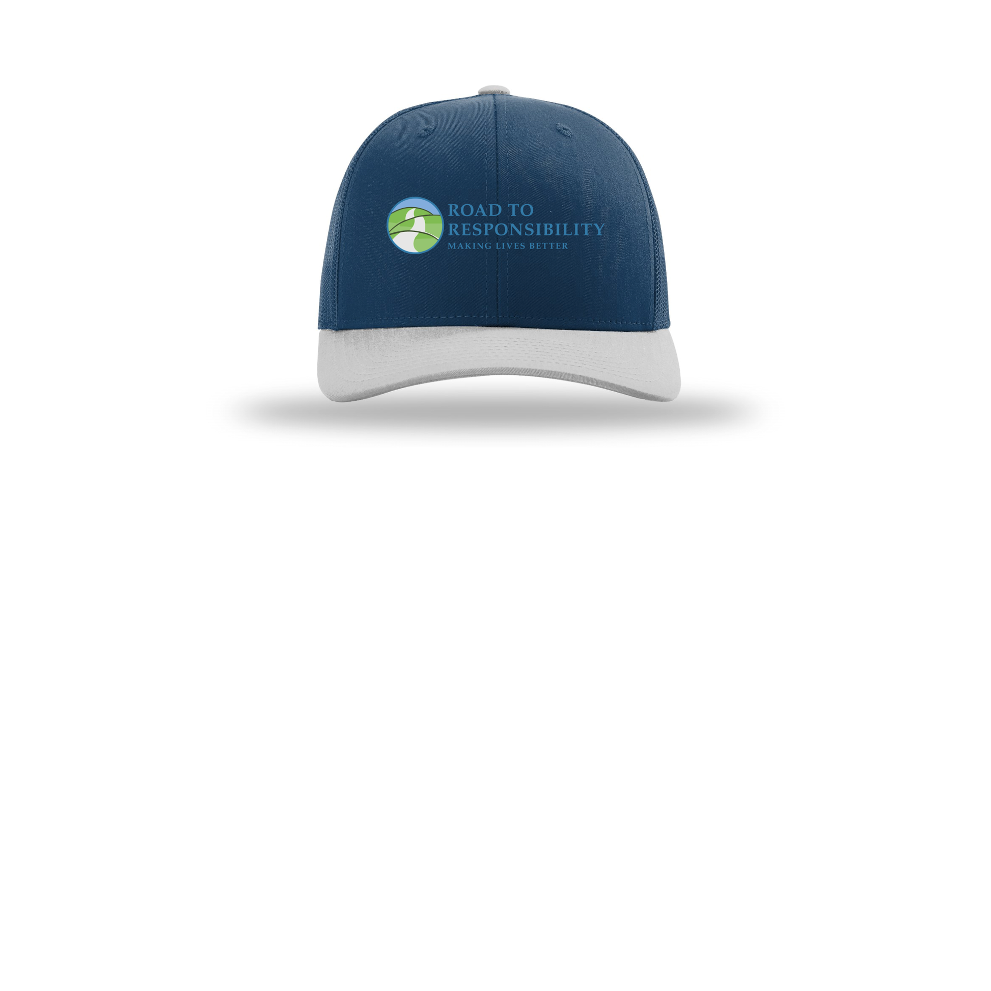roadtoresponsibility-richardson-trucker-cap-embroidery-capfront-R112-lightbluelightbluelightgrey-flat-front