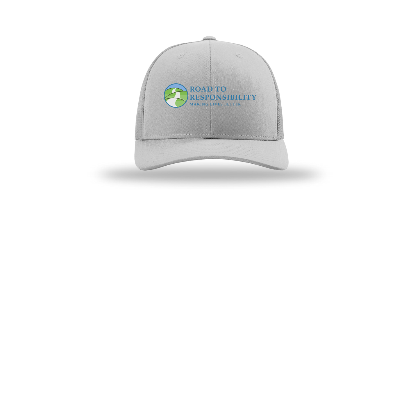 roadtoresponsibility-richardson-trucker-cap-embroidery-capfront-R112-lightgrey-flat-front